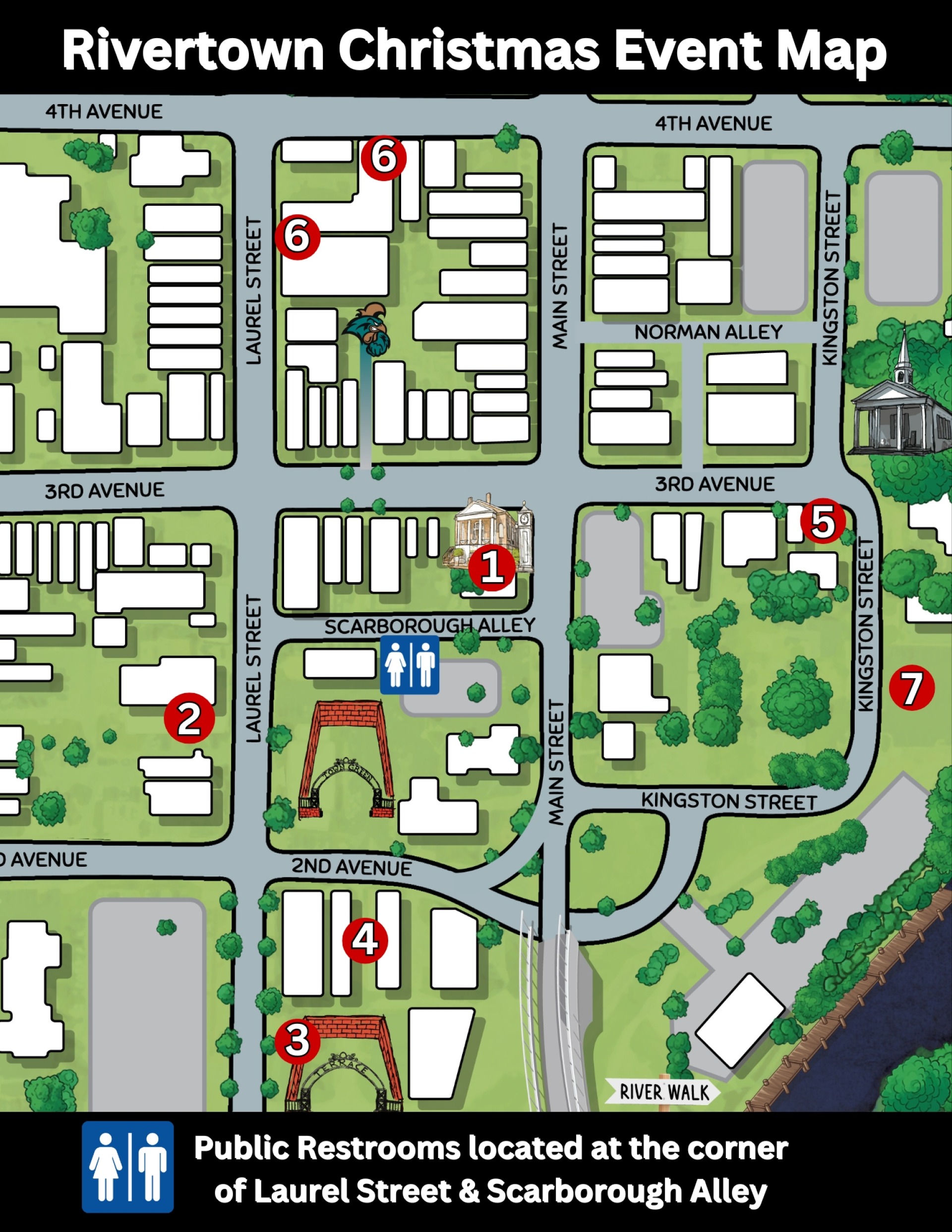 Rivertown Christmas Event MAP
