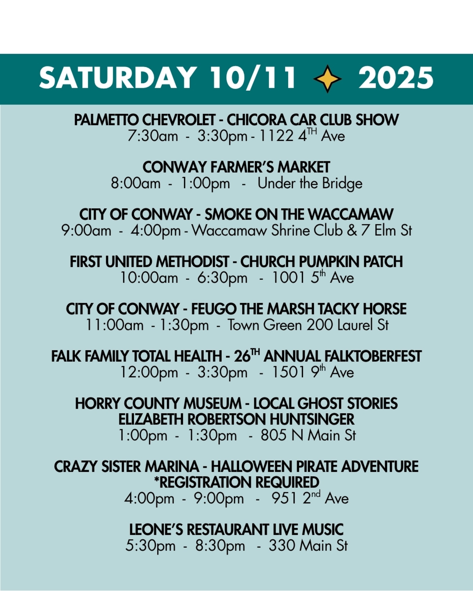 weekend rundown 10-11