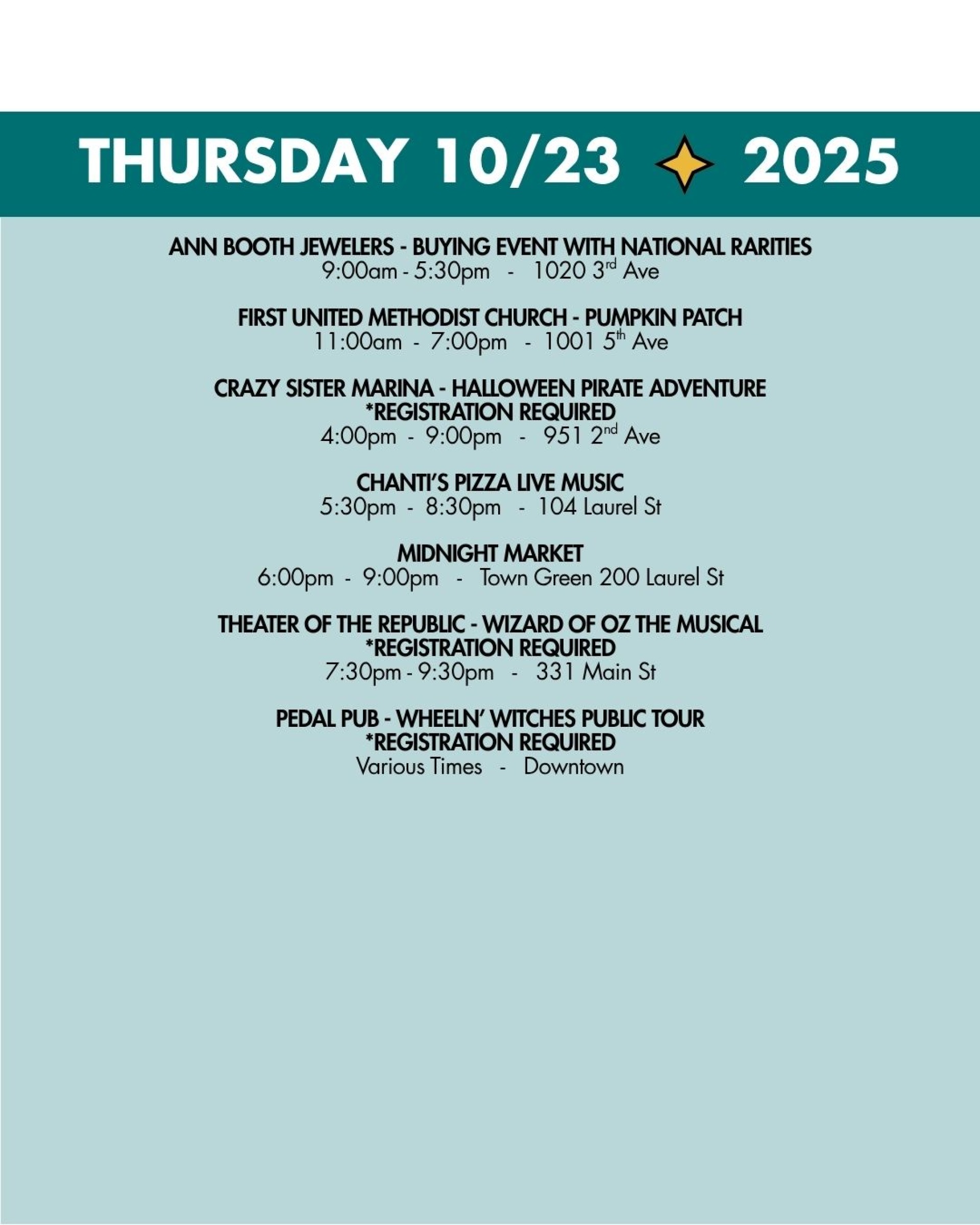 WEEKEND RUNDOWN 10-23