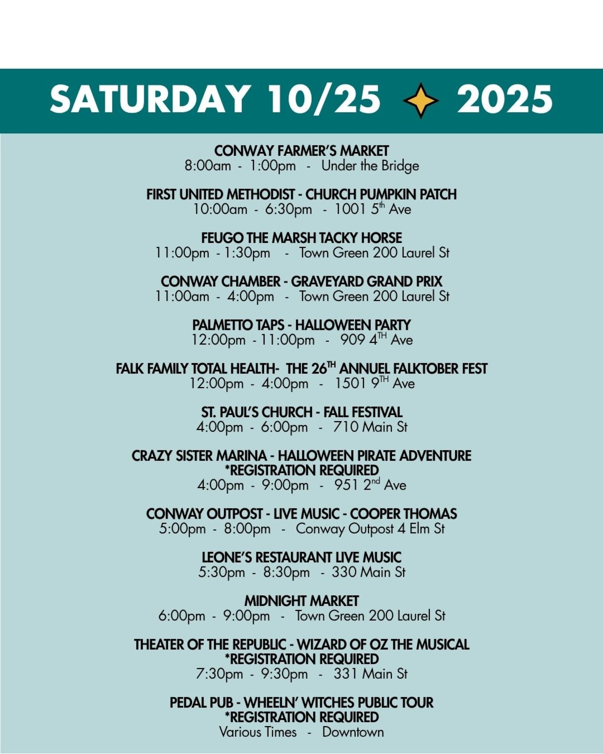WEEKEND RUNDOWN 10-25