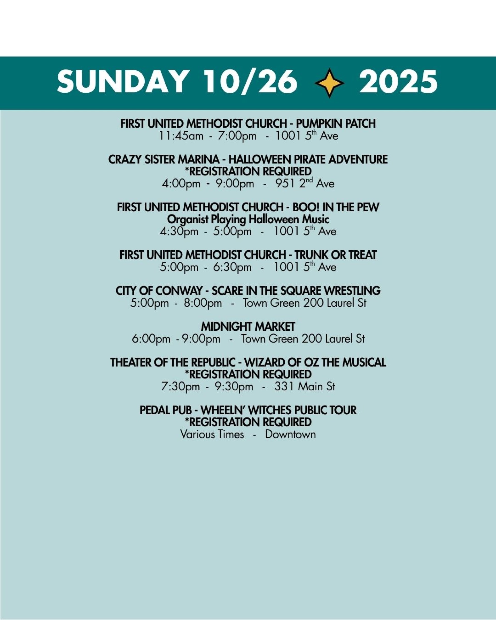WEEKEND RUNDOWN 10-26