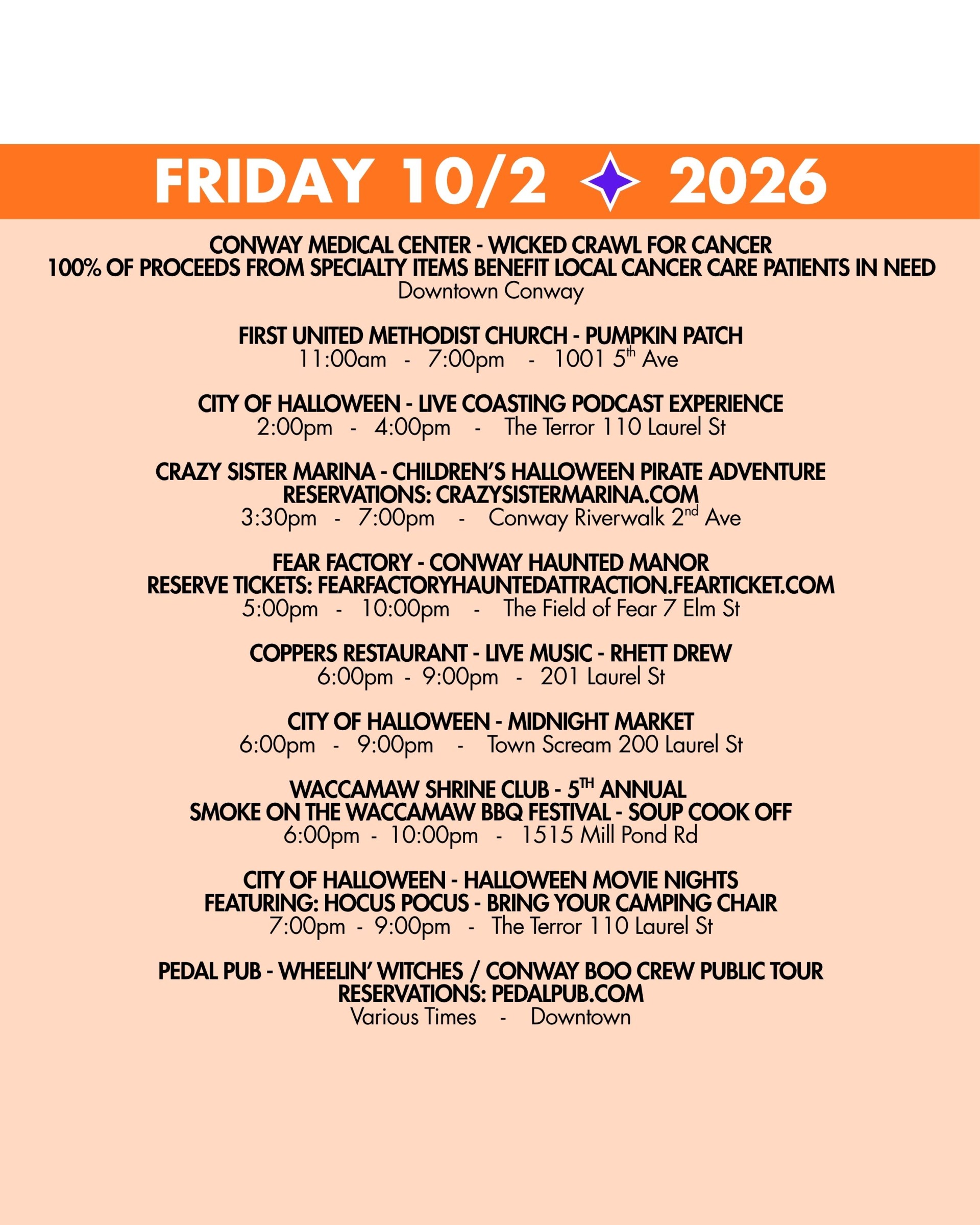weekend rundown 10-2