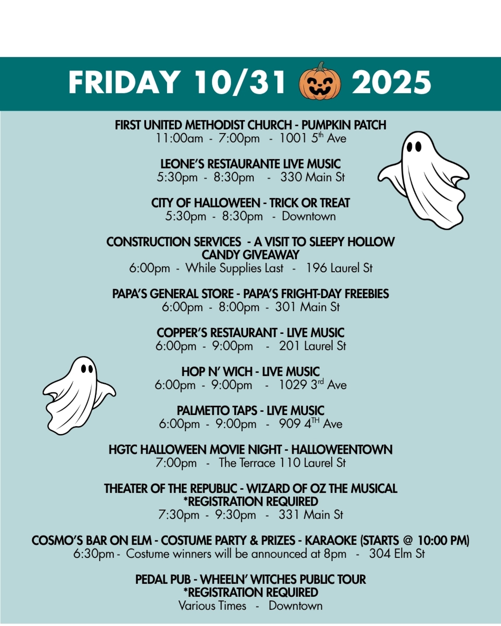 weekend rundown 10-31