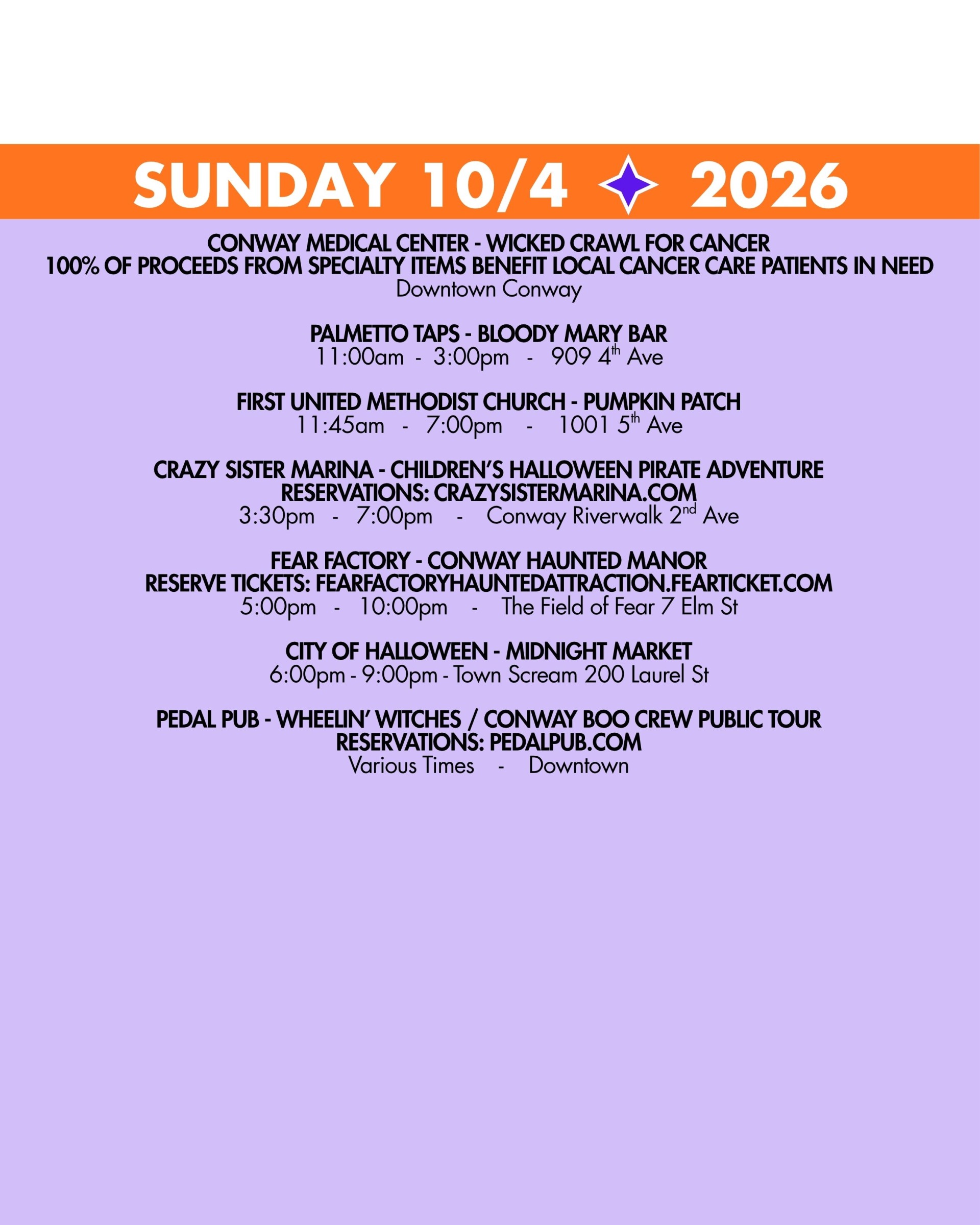 weekend rundown 10-4