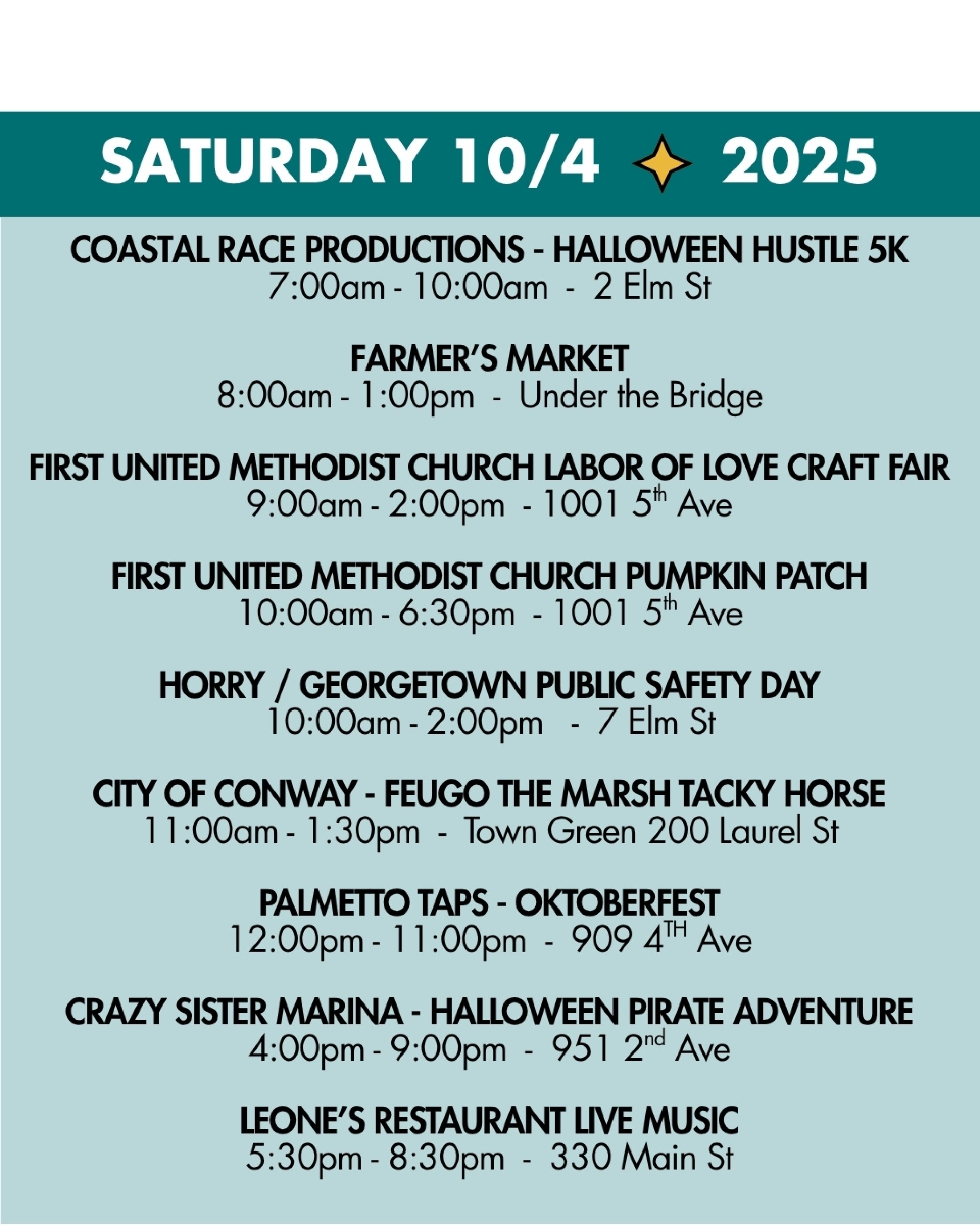 WEEKEND RUNDOWN 10-4