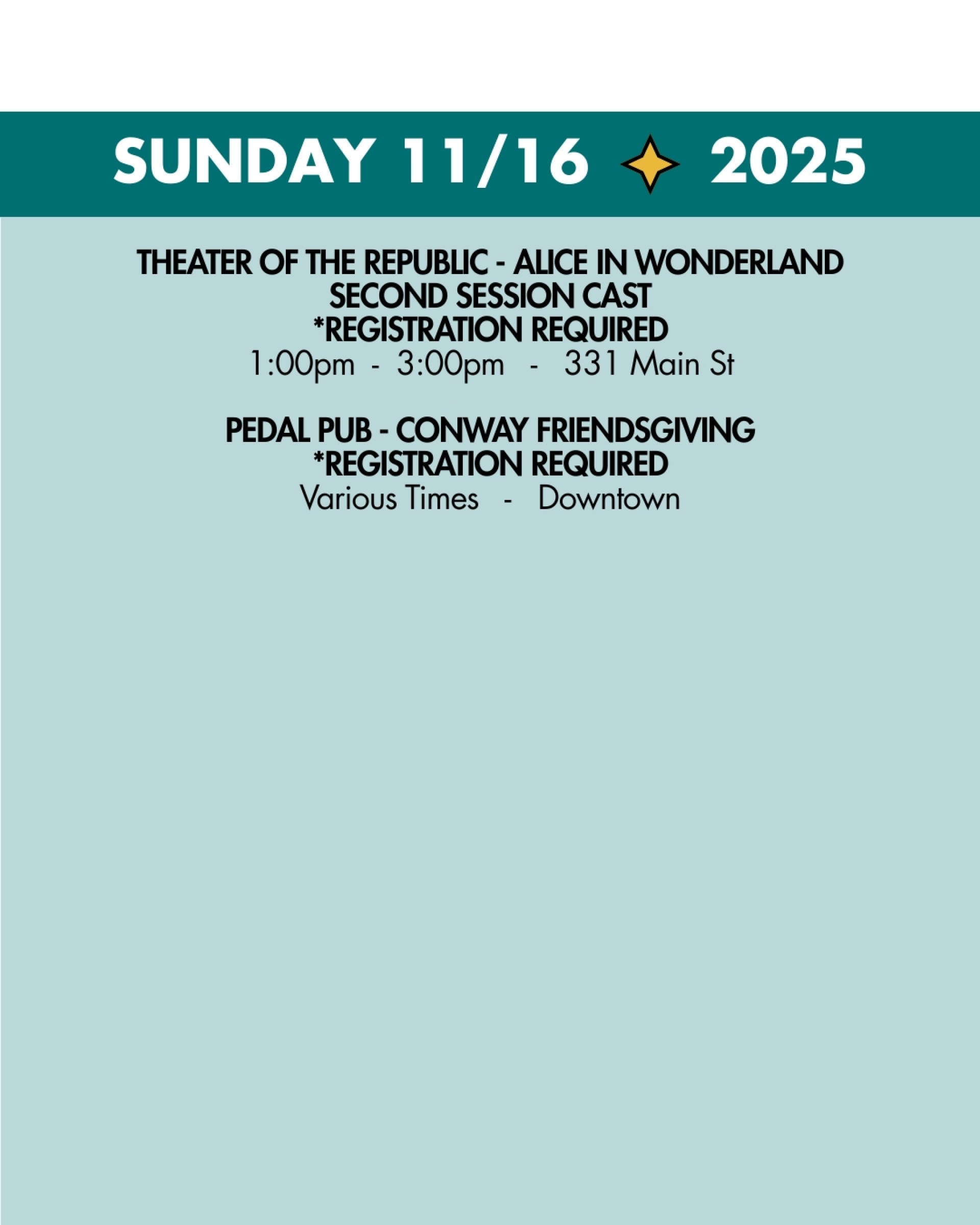 weekend rundown 11-16