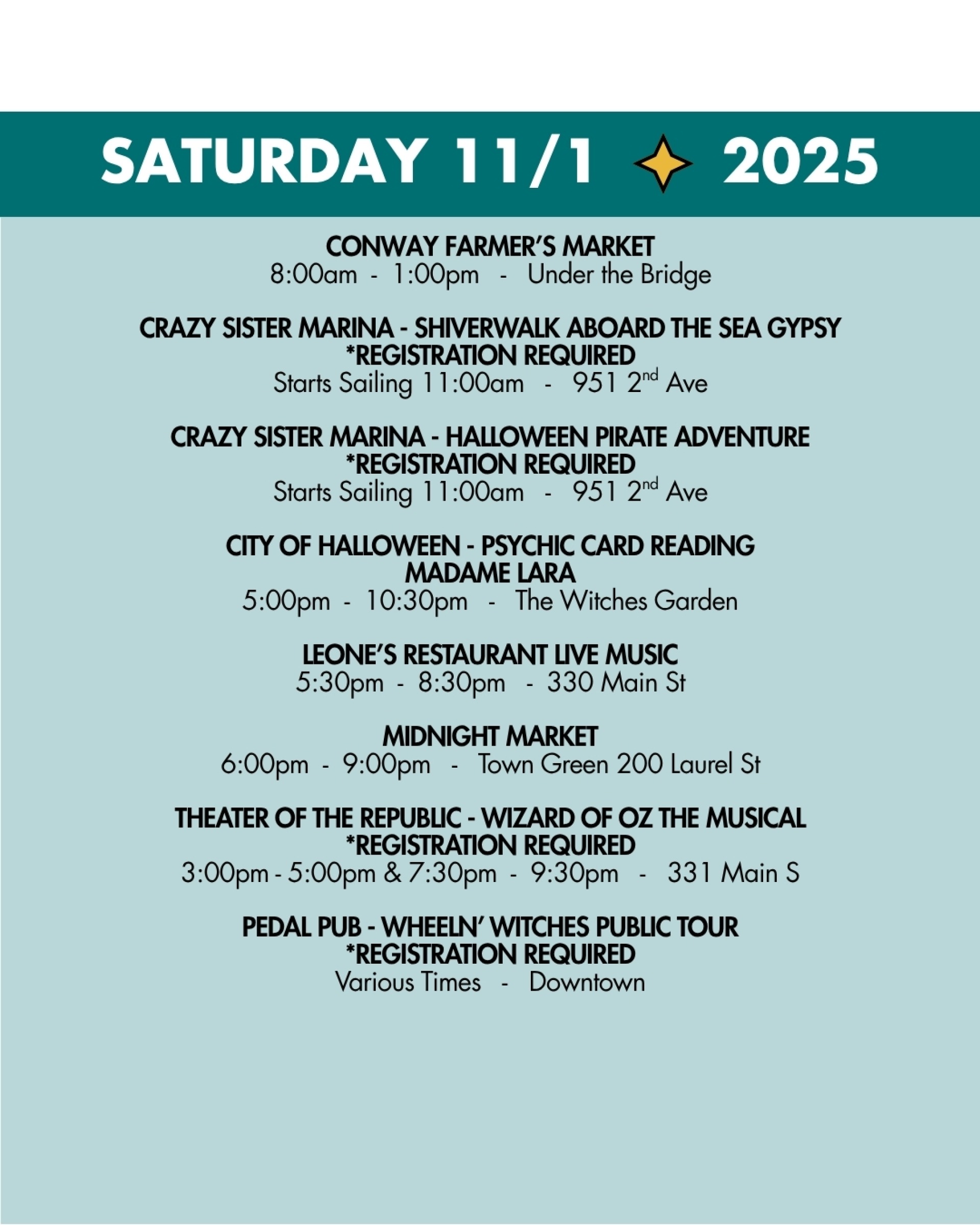 weekend rundown 11-1