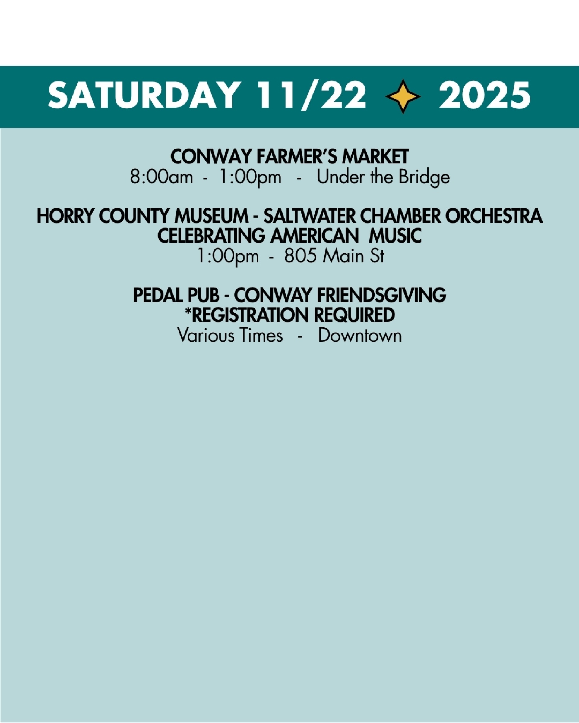 weekend rundown 11-22