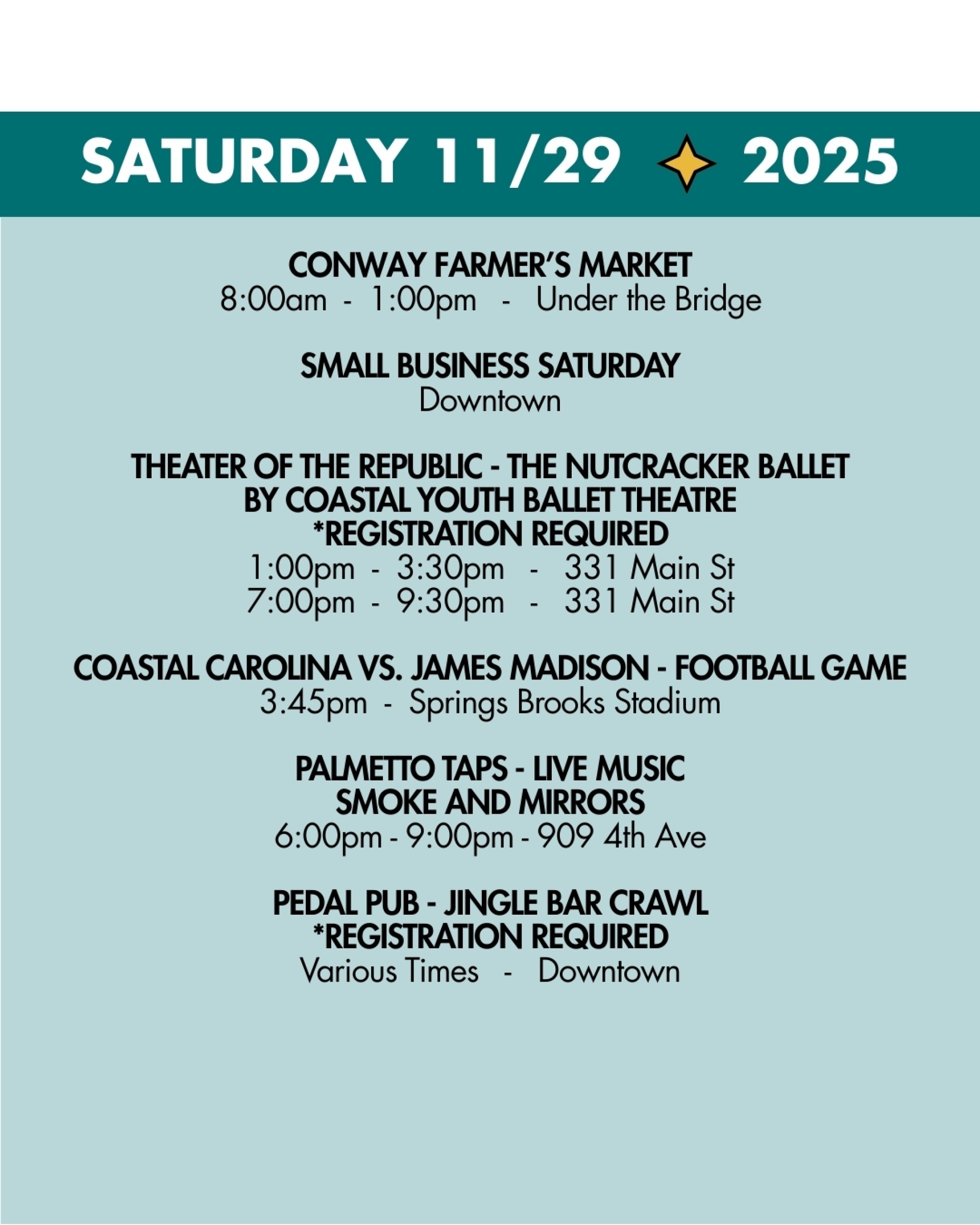 weekend rundown 11/29