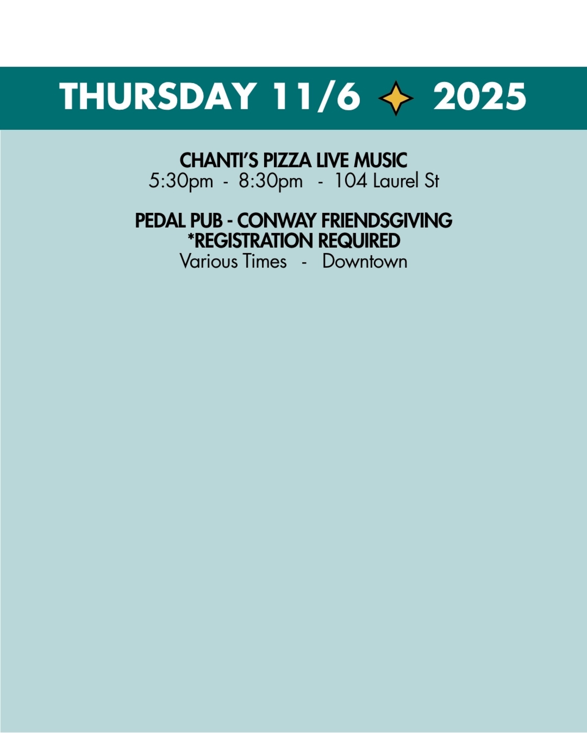 weekend rundown 11-6