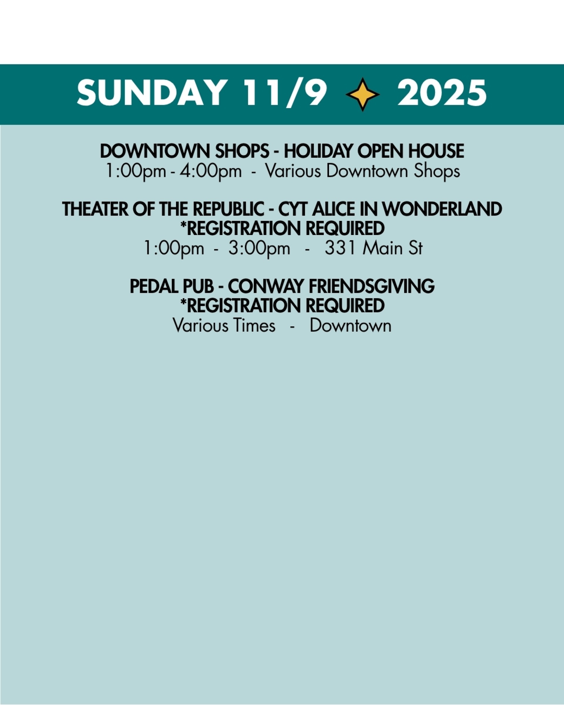 weekend rundown 11-9