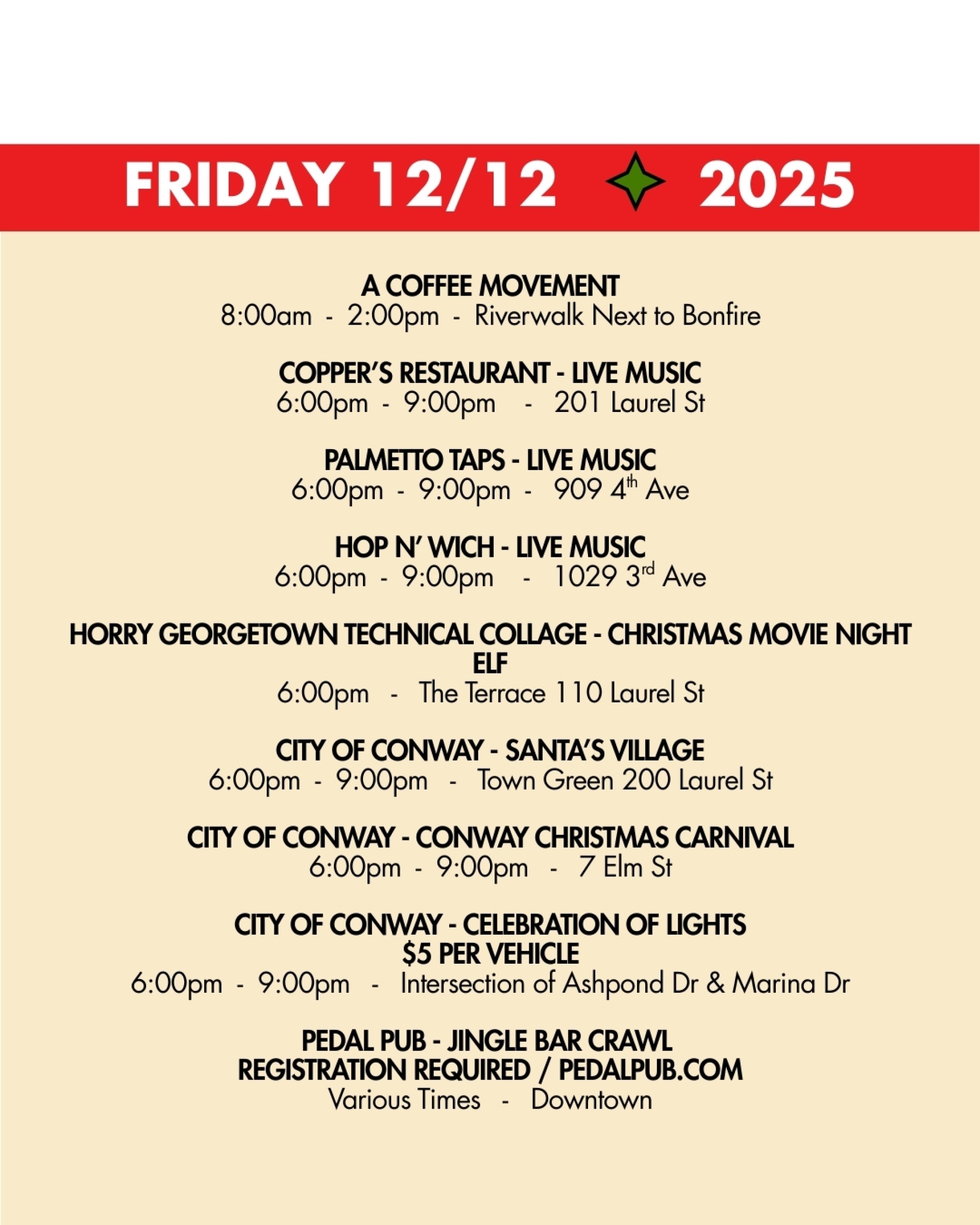 weekend rundown 12/12