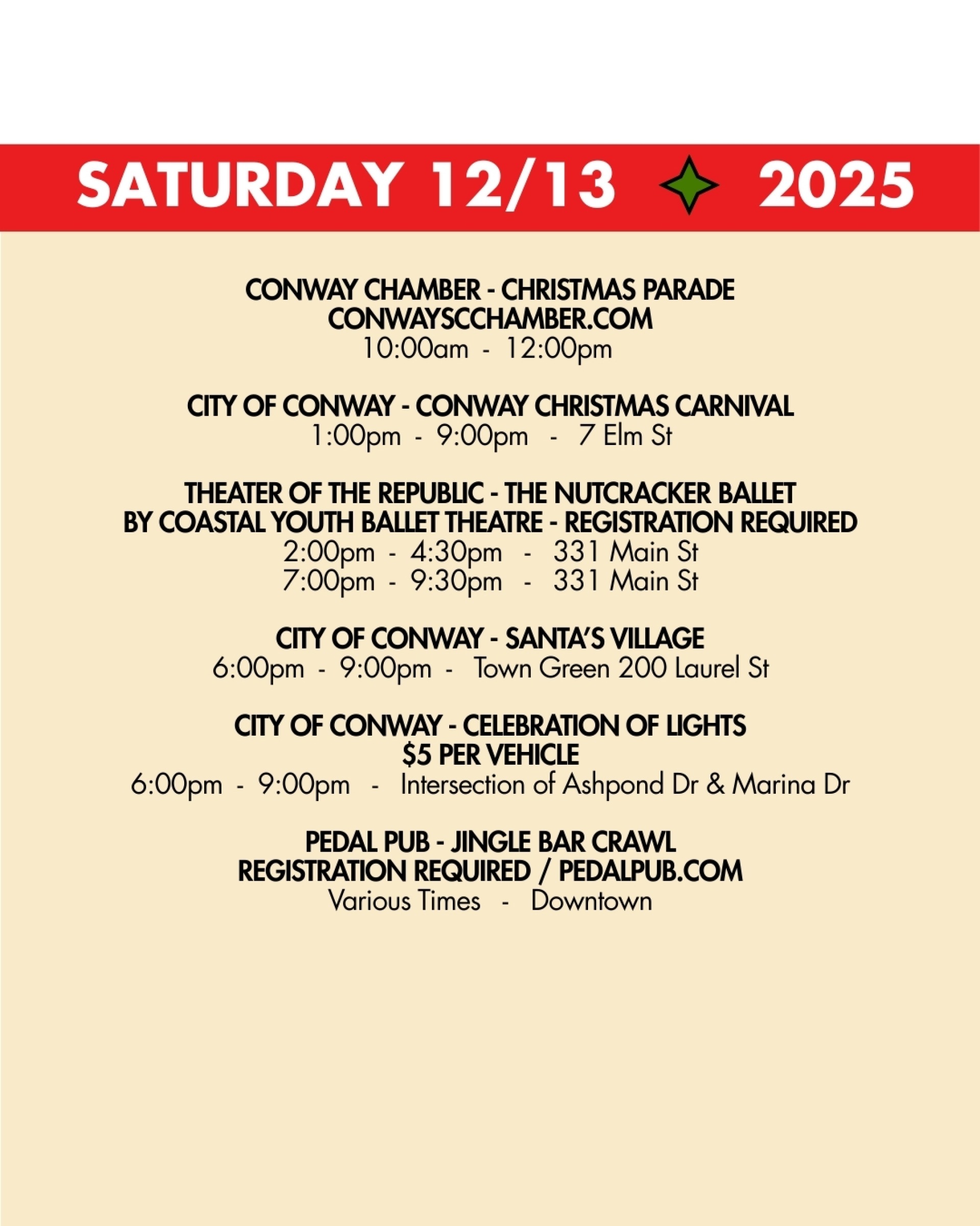 weekend rundown 12/13