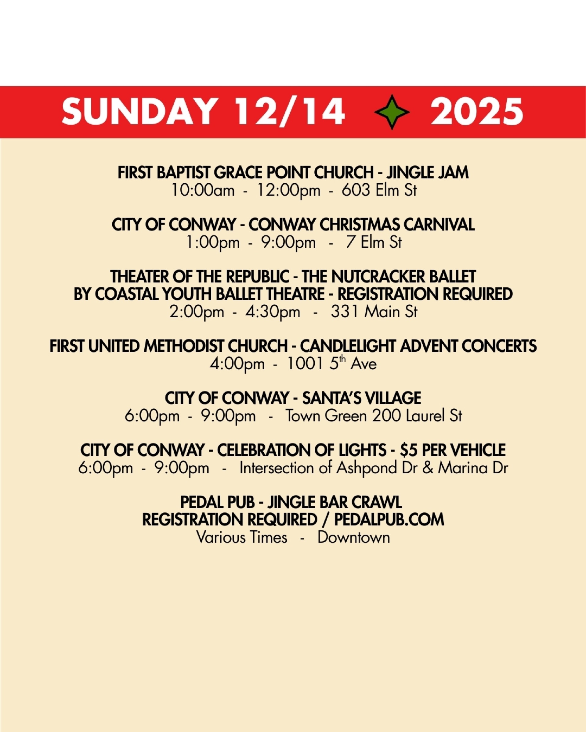 weekend rundown 12/14