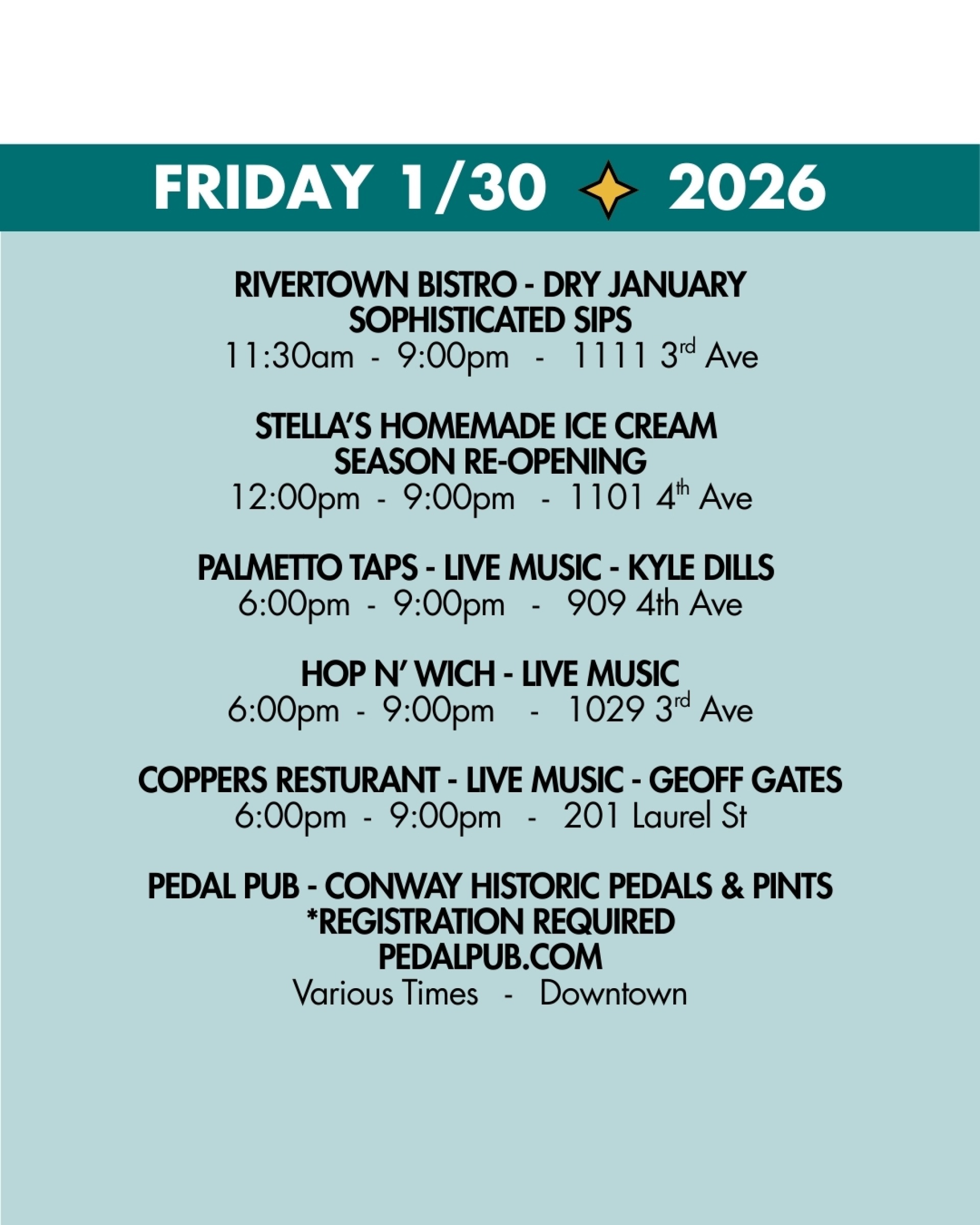 weekend rundown 1/23