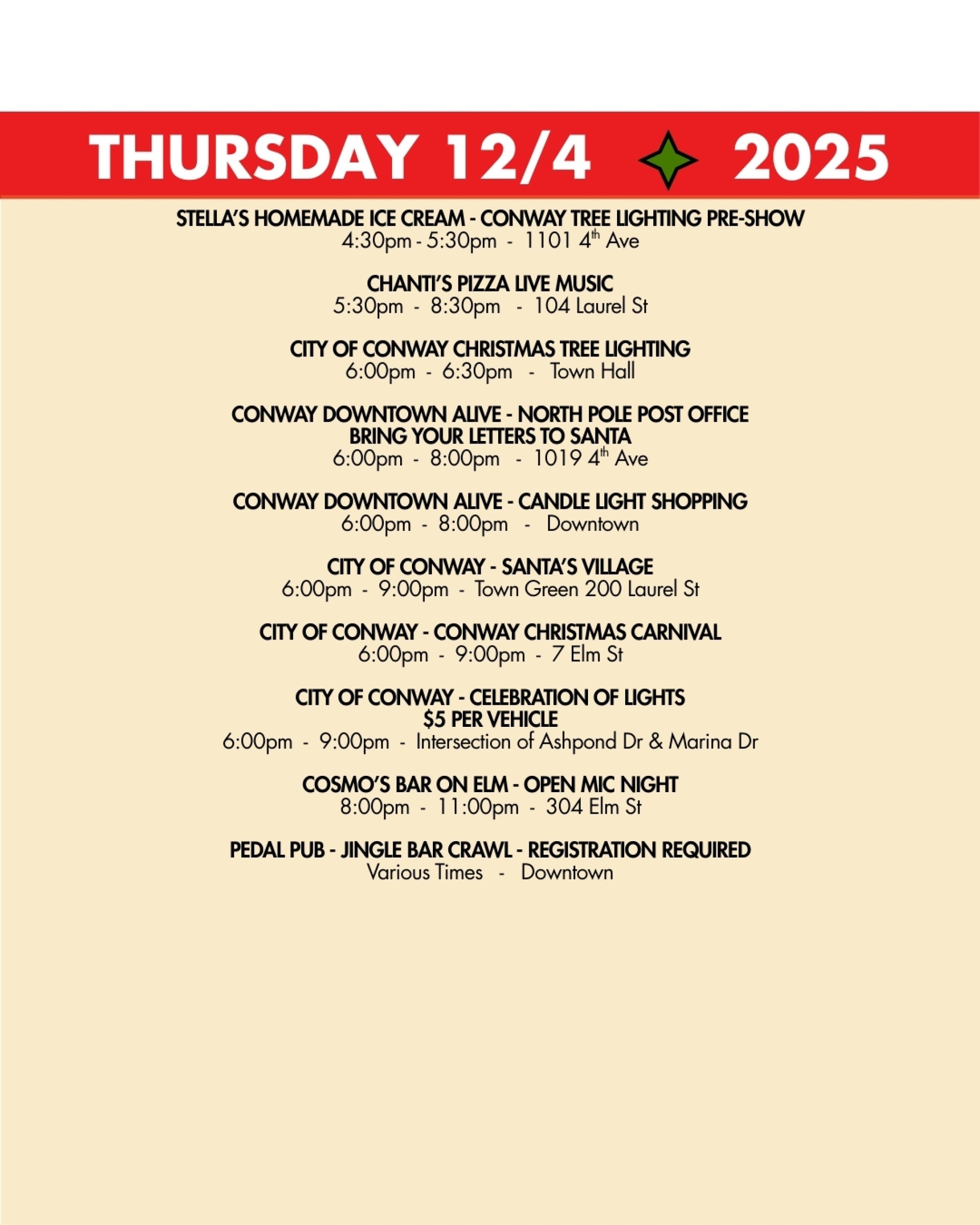 WEEKEND RUNDOWN 12/4