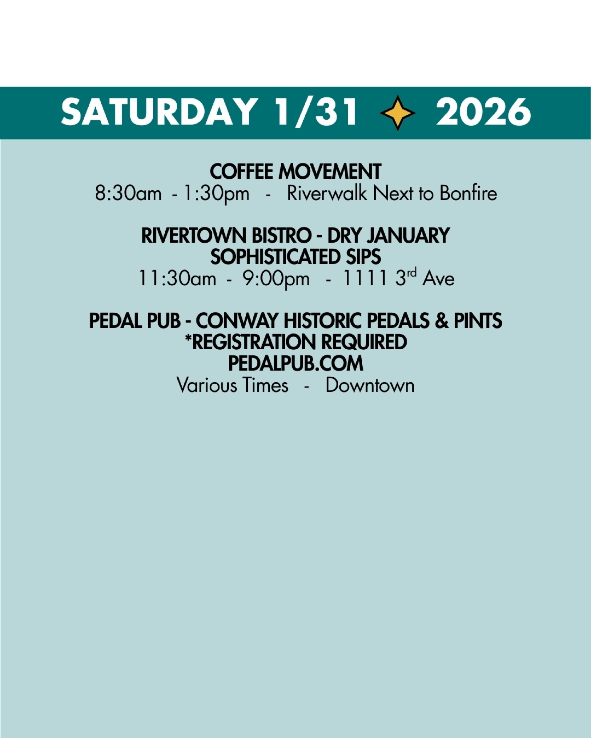 weekend rundown 1/24