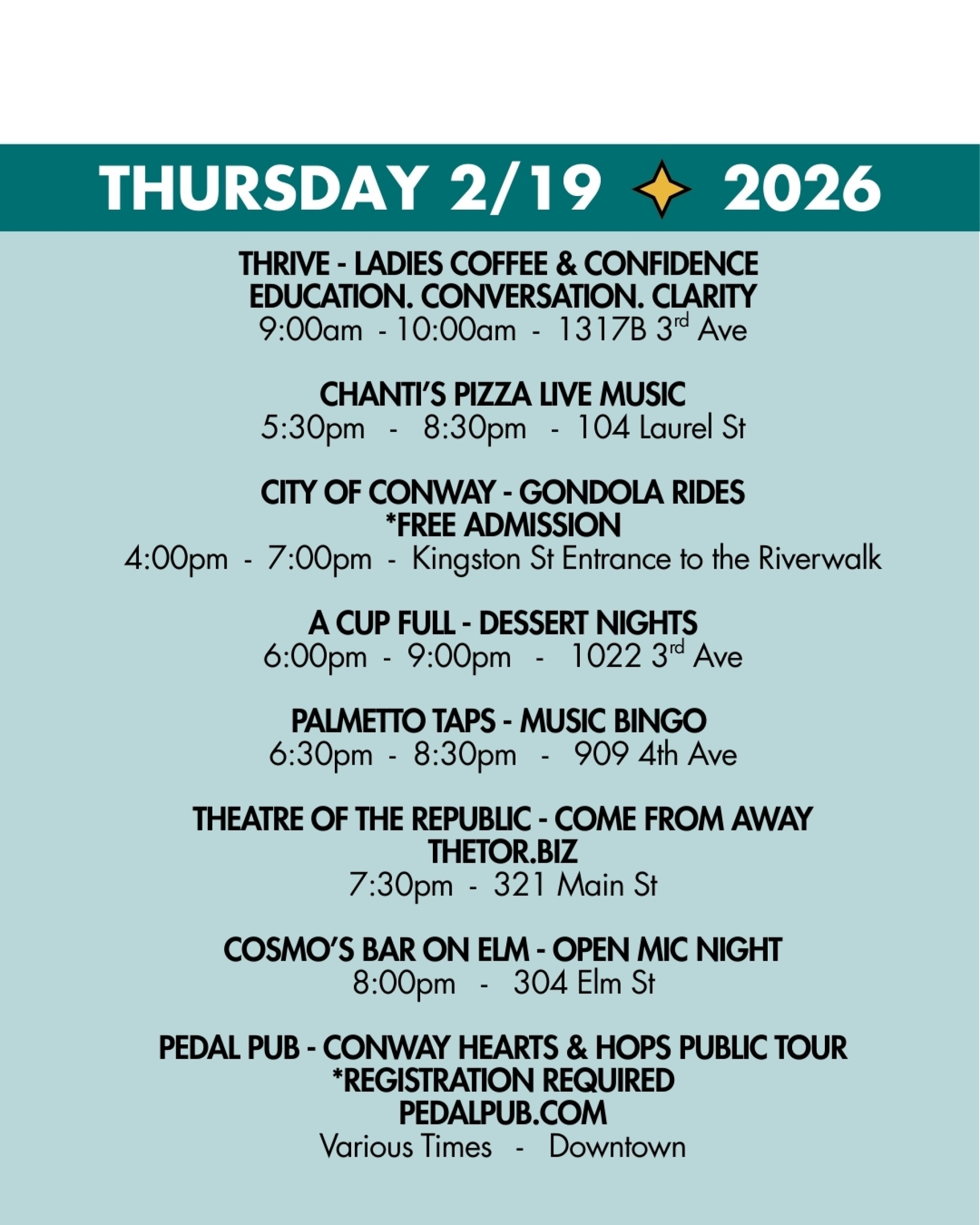 weekend rundown 2/19