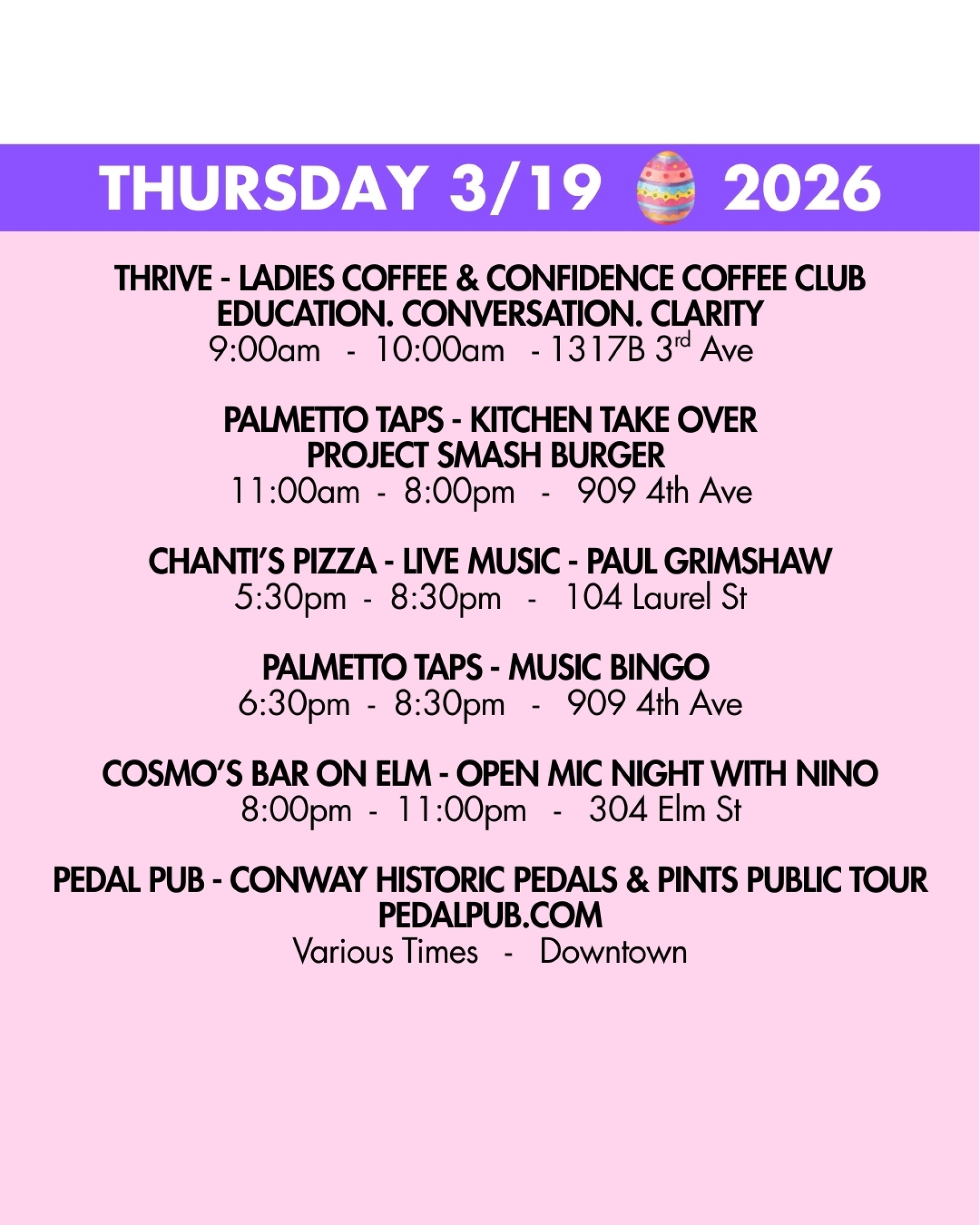 weekend rundown 3/19