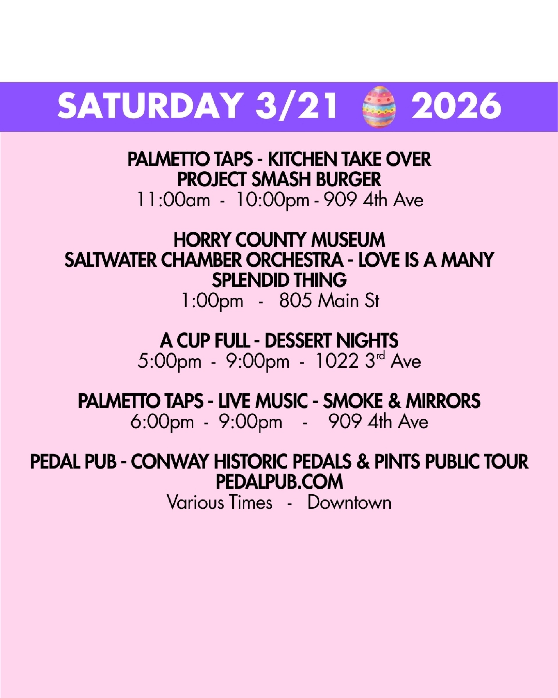 weekend rundown 3/21