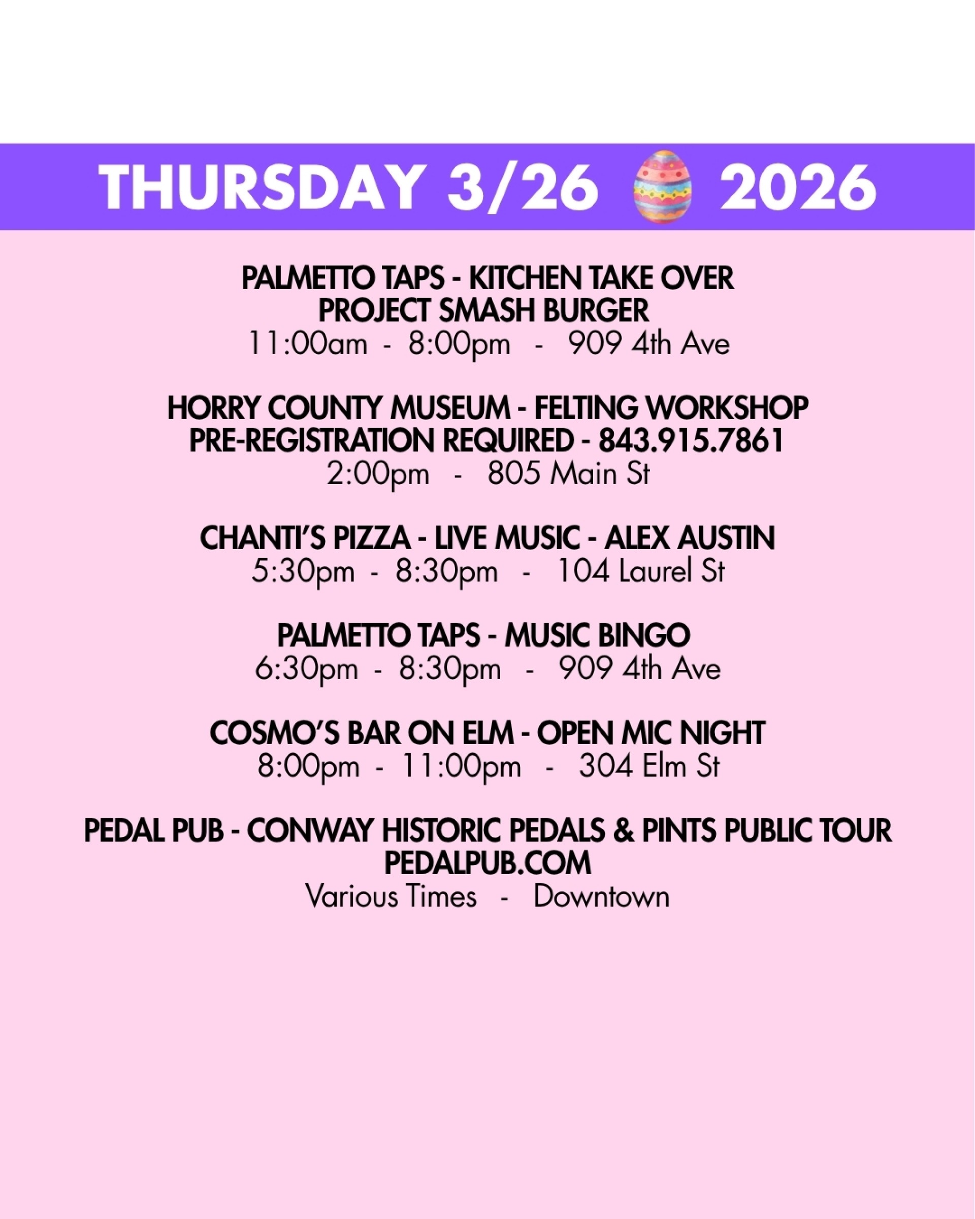 weekend rundown 3/26