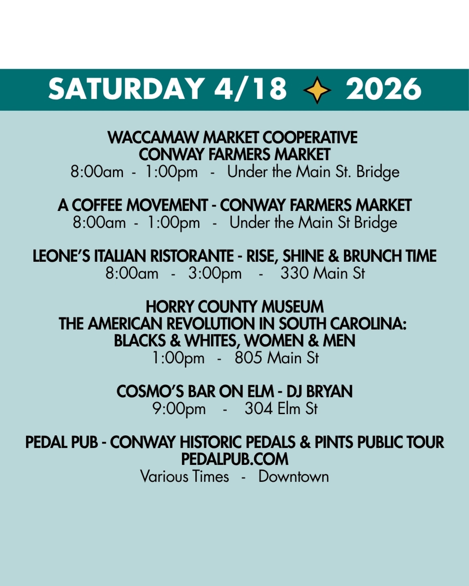 weekend rundown 4/18