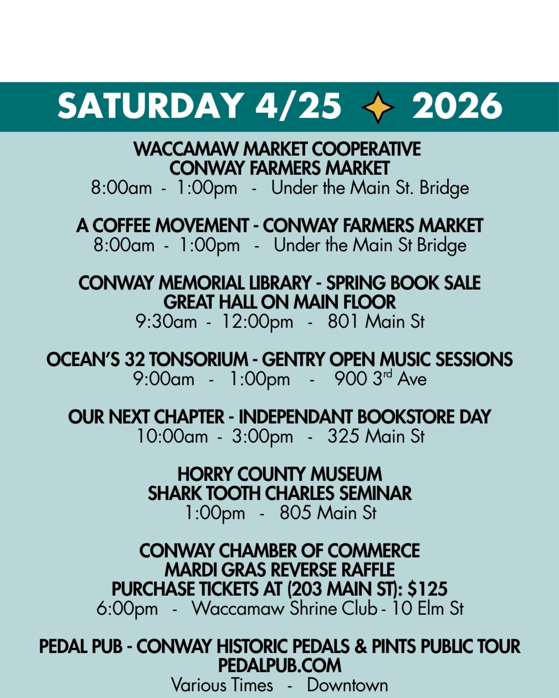 WEEKEND RUNDOWN 4/25