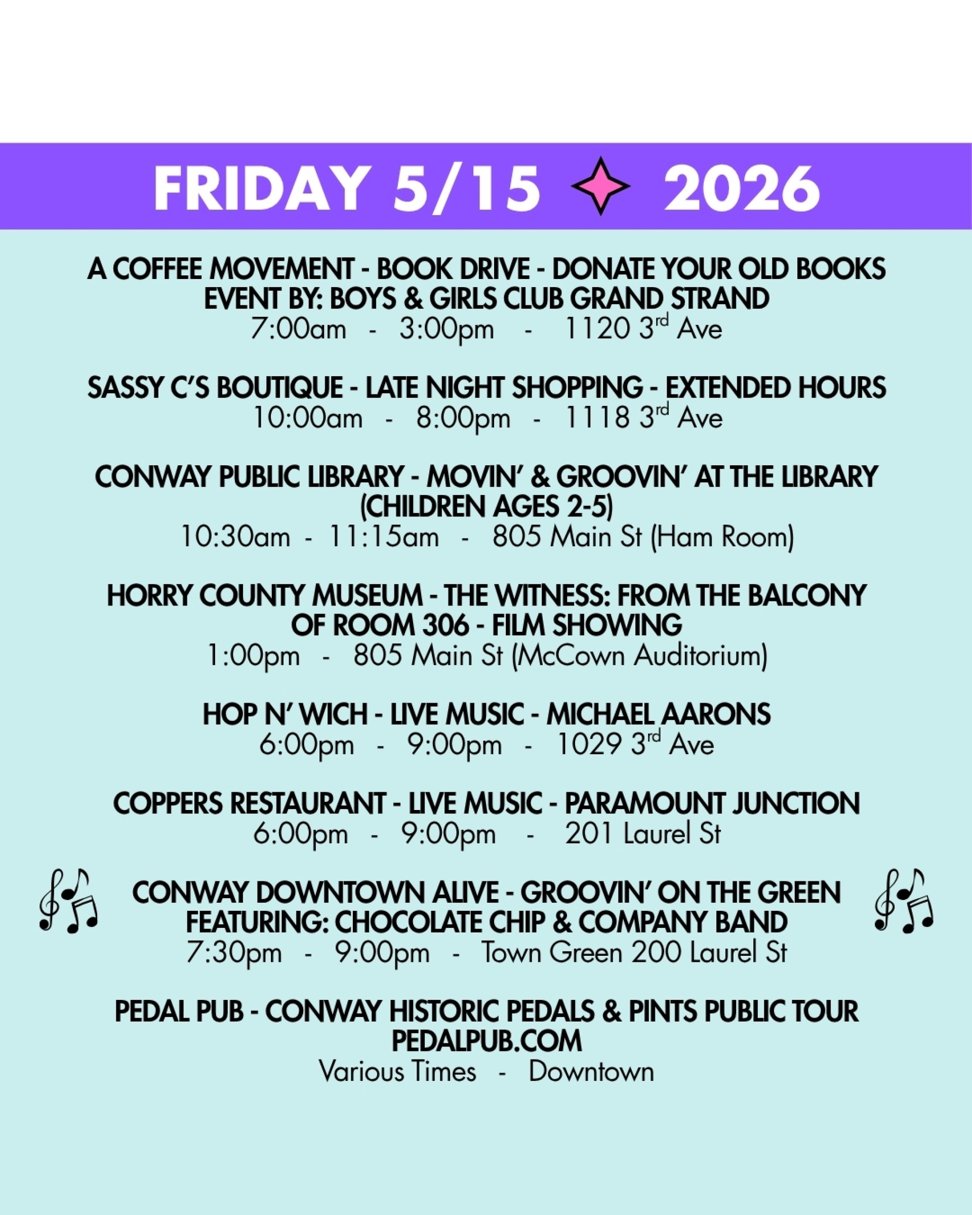 WEEKEND RUNDOWN 5/15