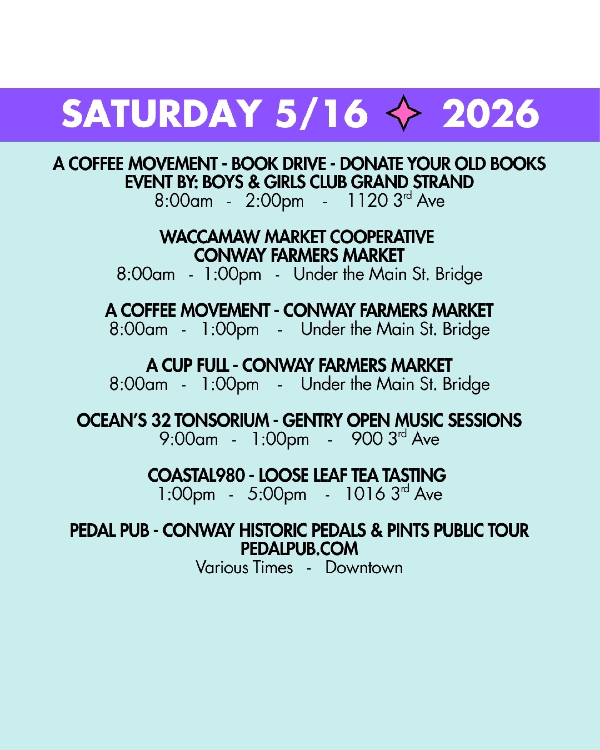 WEEKEND RUNDOWN 5/16