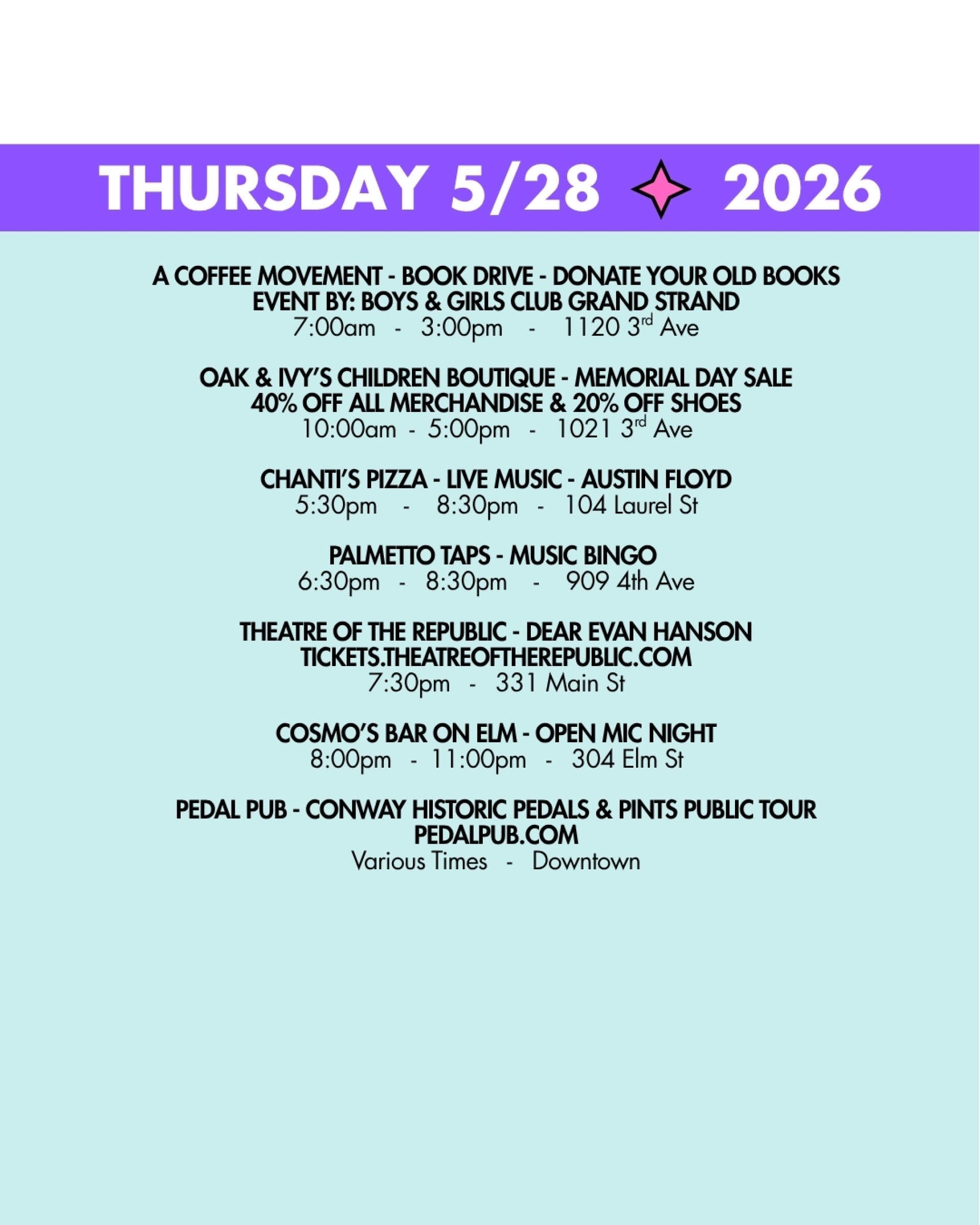 weekend rundown 5/28