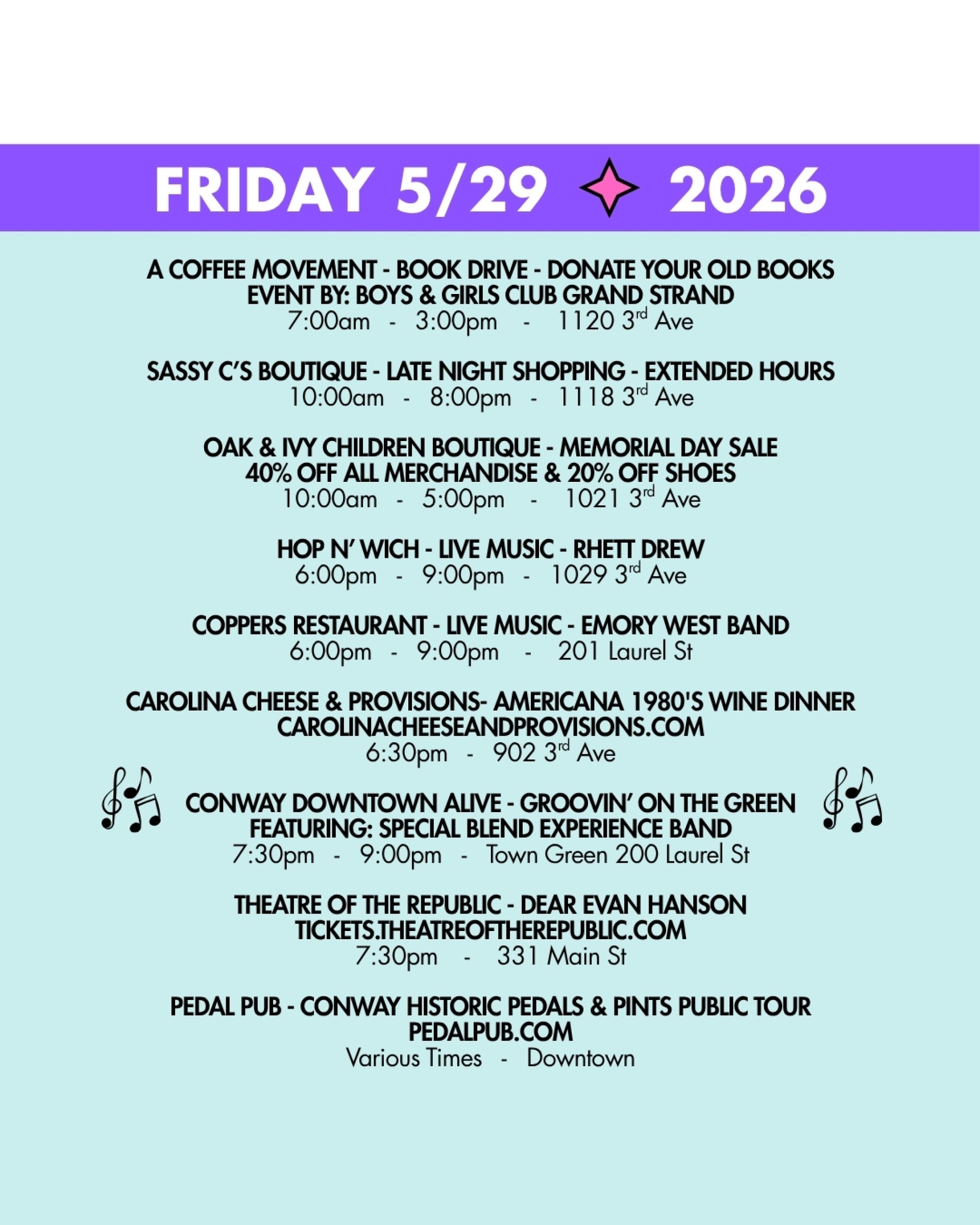 weekend rundown 5/29