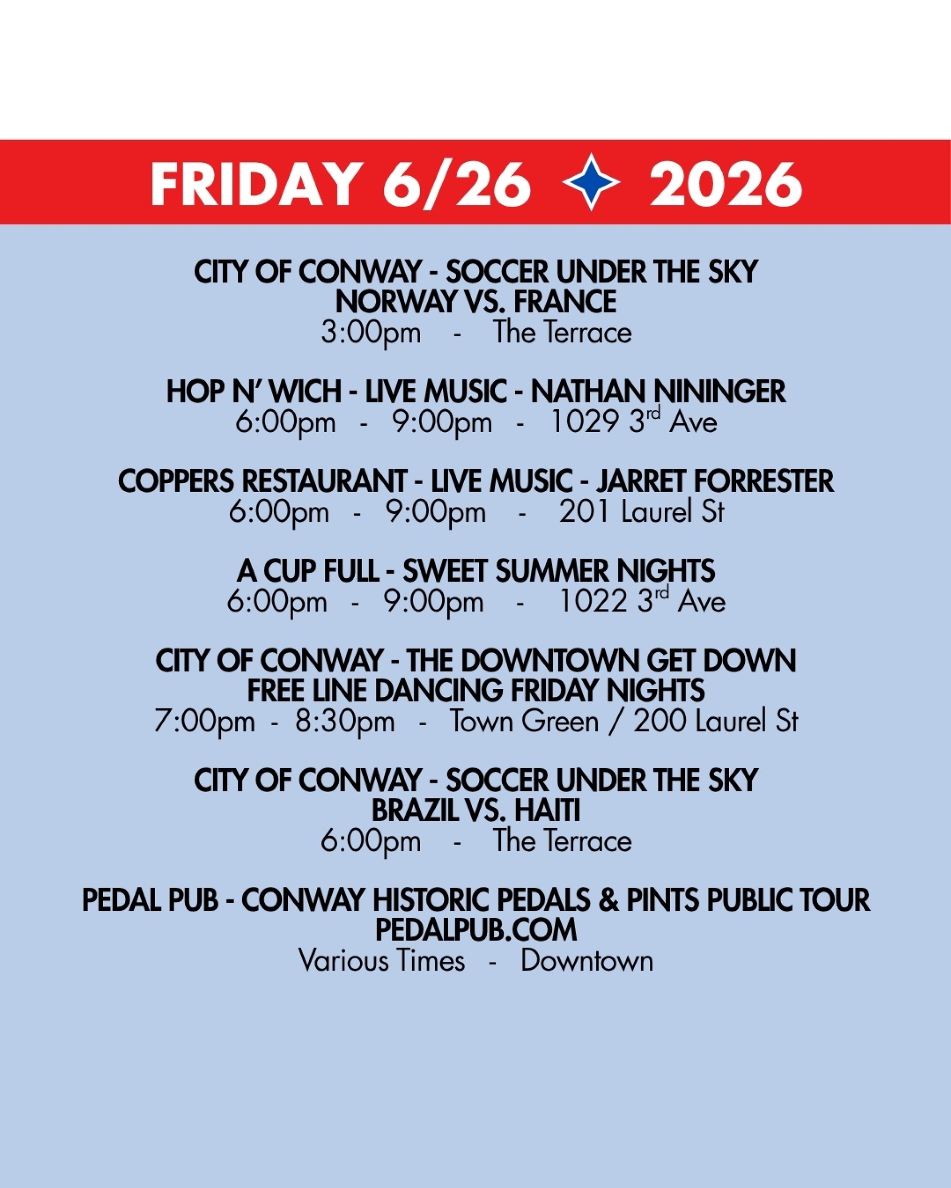 weekend rundown 6-26