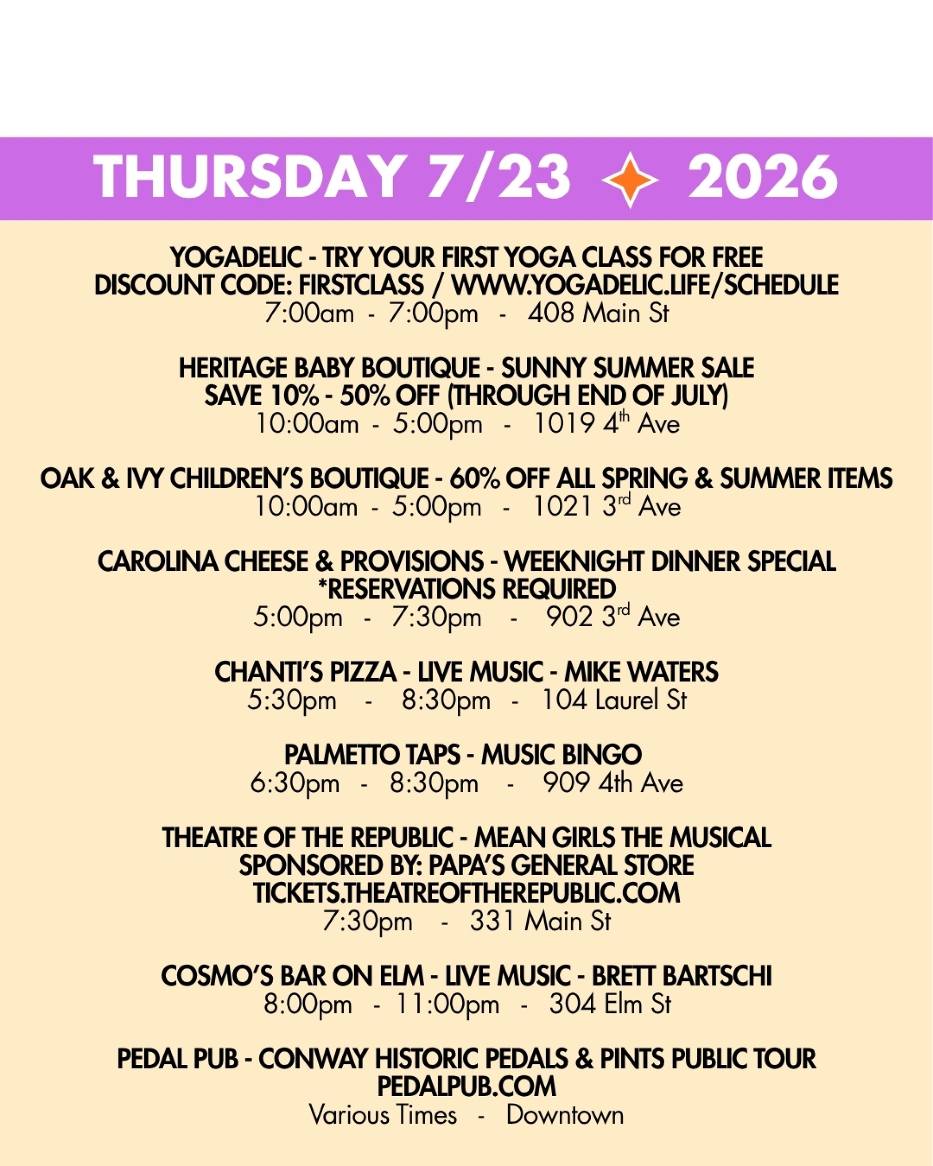 weekend rundown 7/23