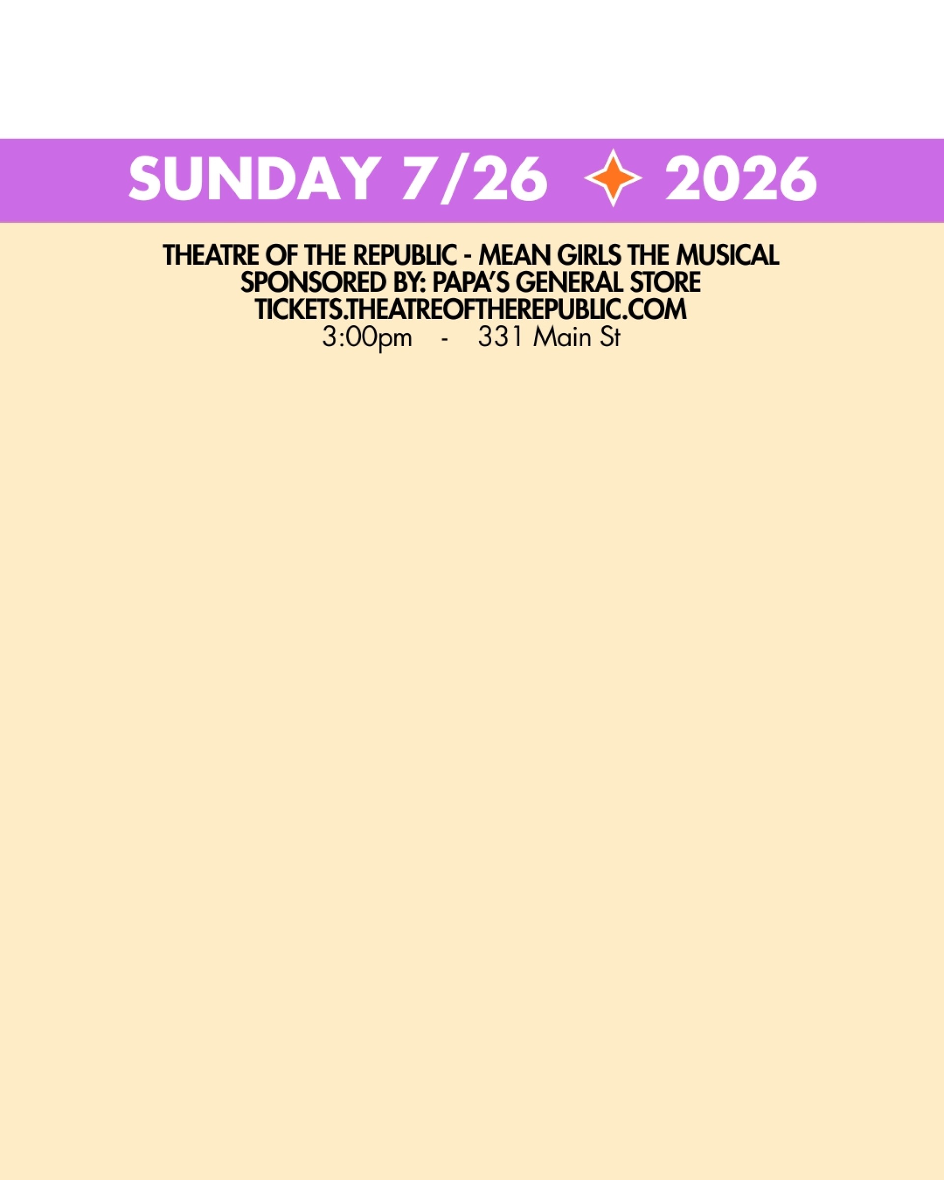 weekend rundown 7/26