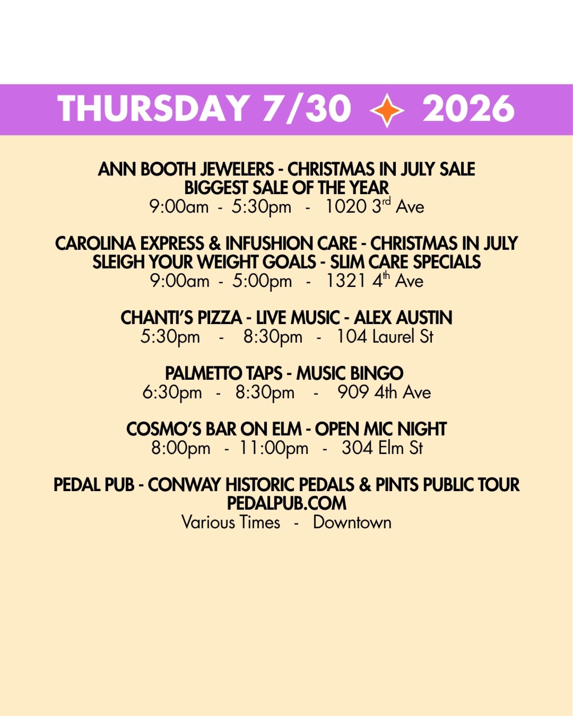 weekend rundown 7-30