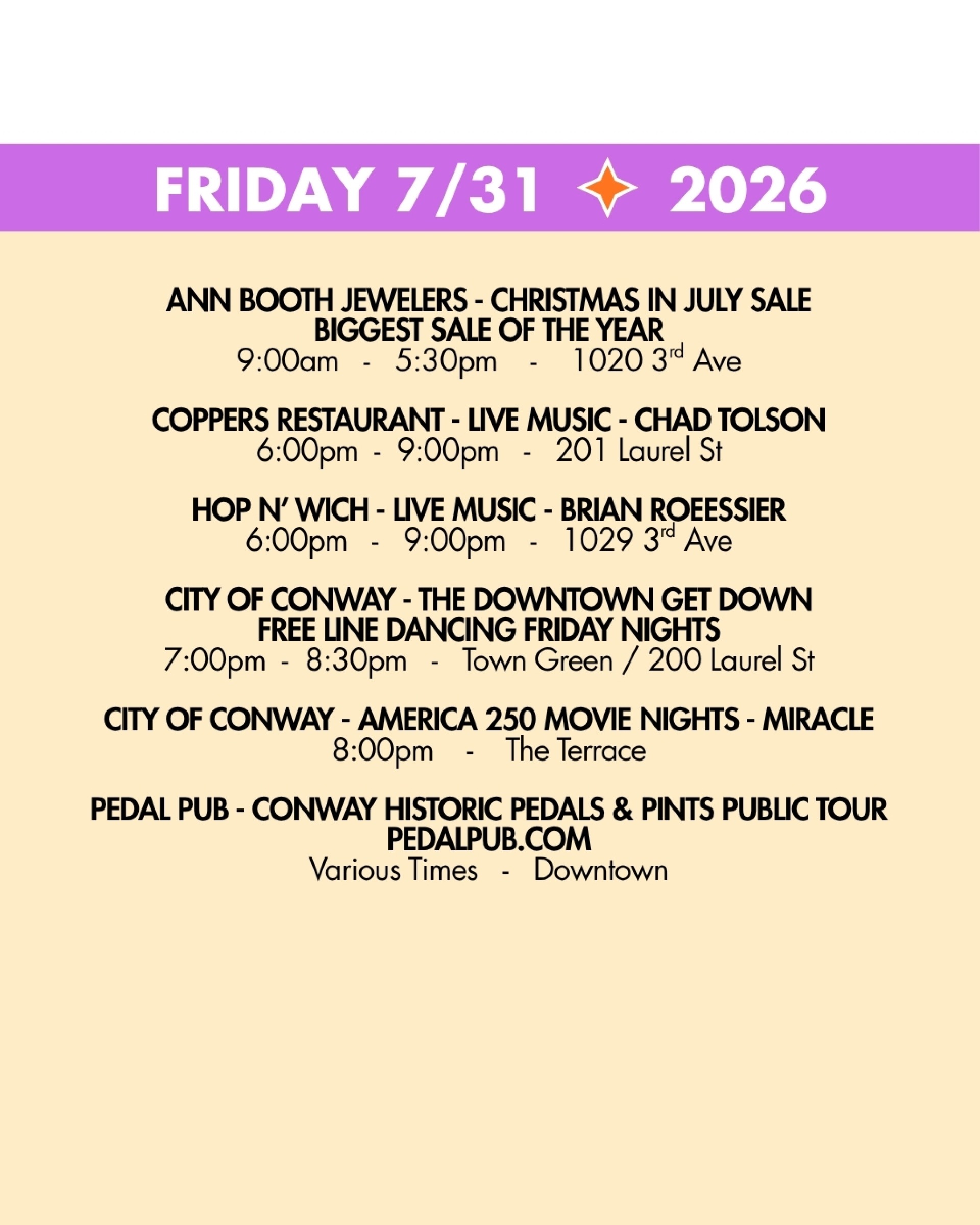 weekend rundown 7-31