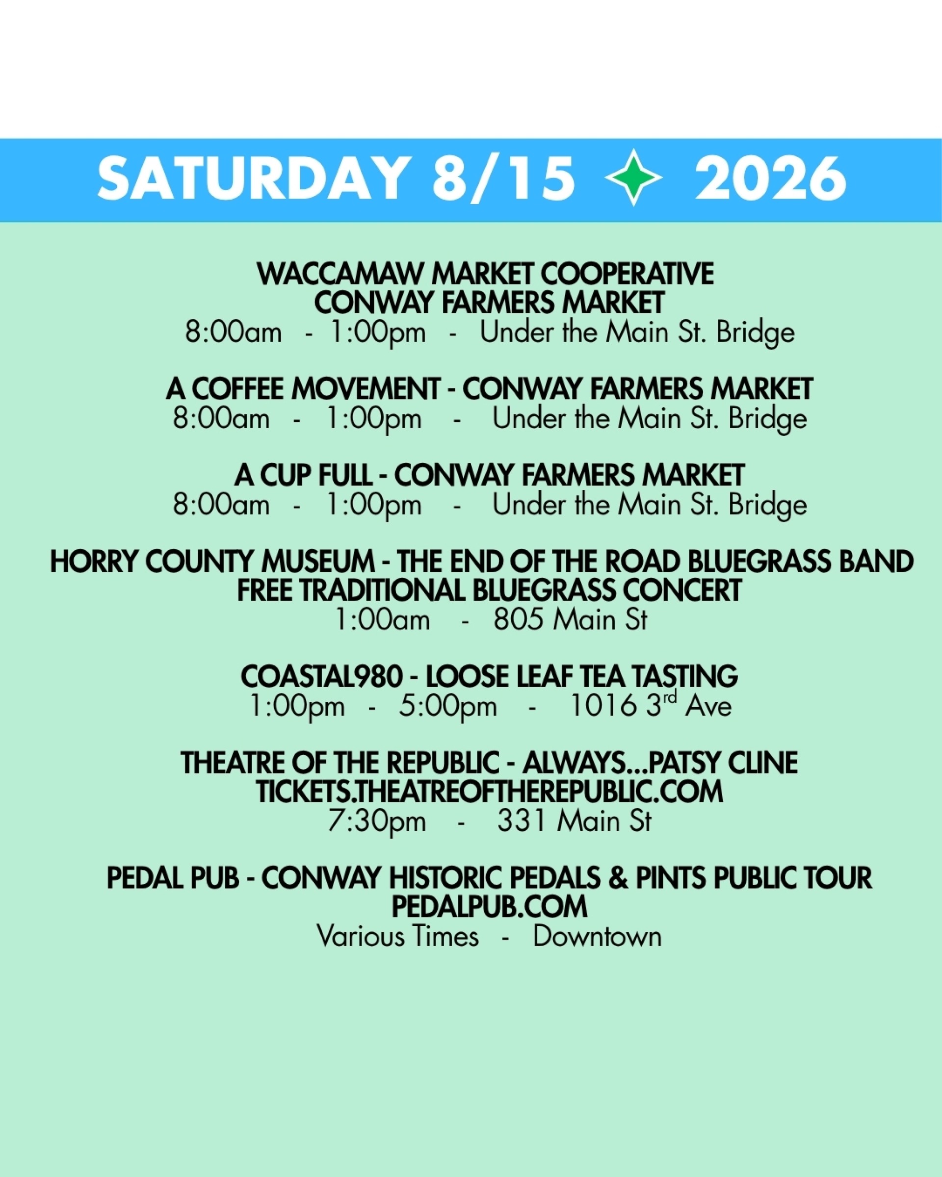 WEEKEND RUNDOWN 8-15