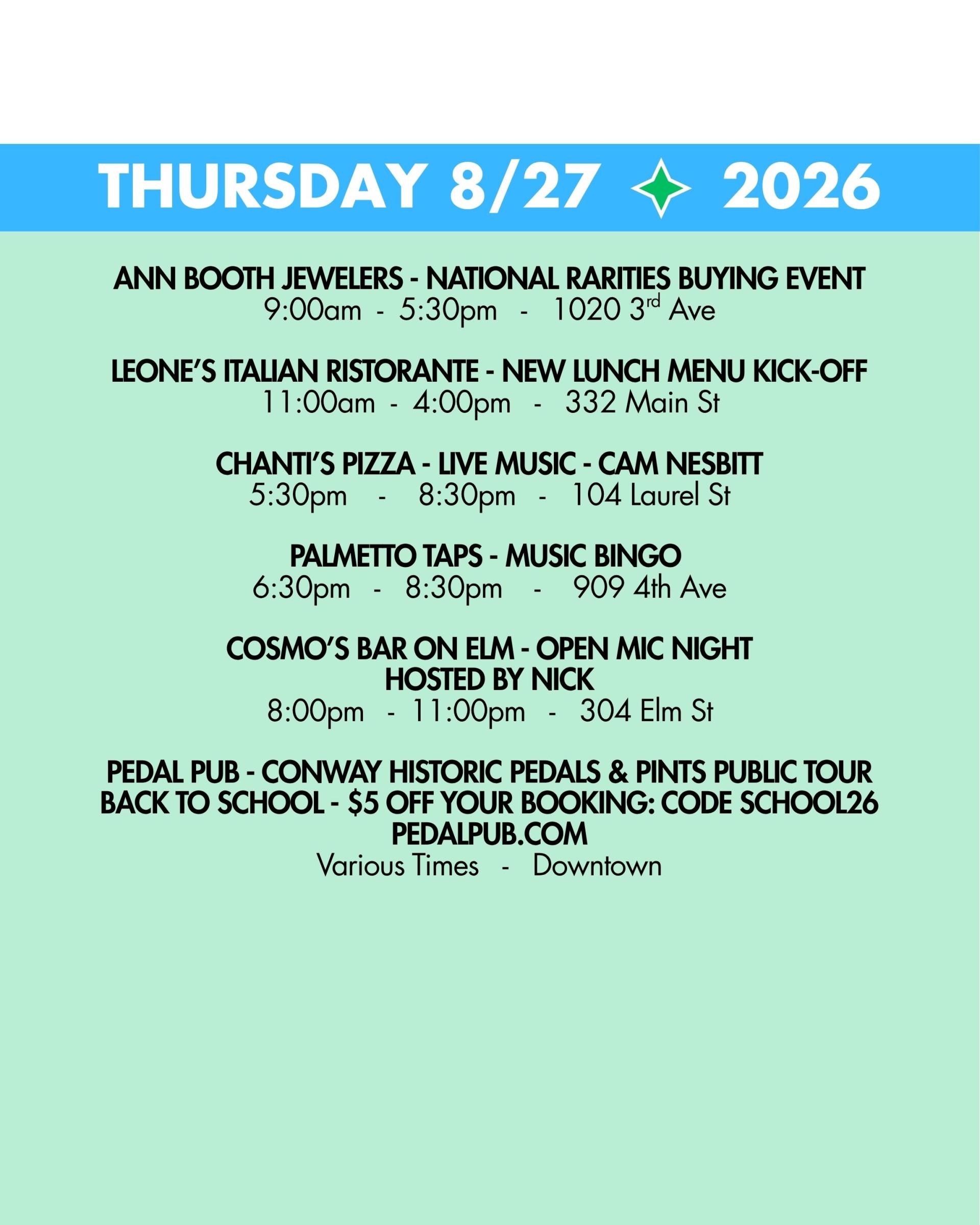 weekend rundown 8-27