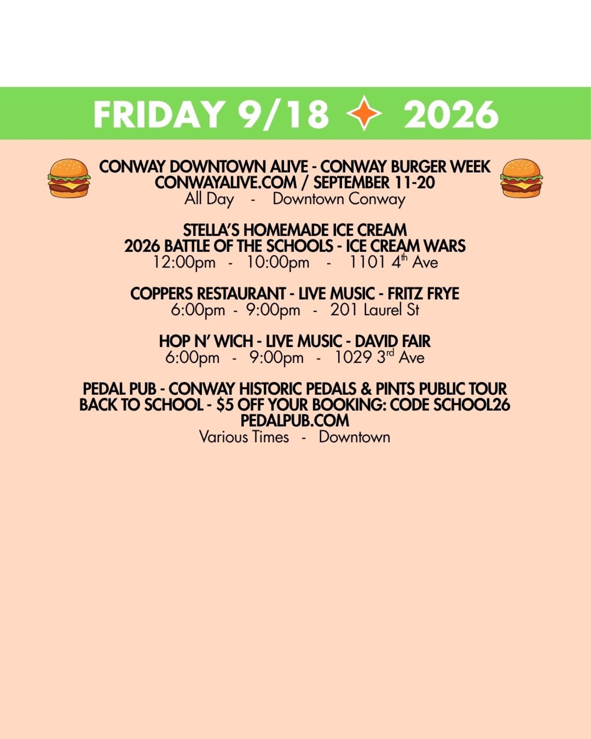 weekend rundown 9-18