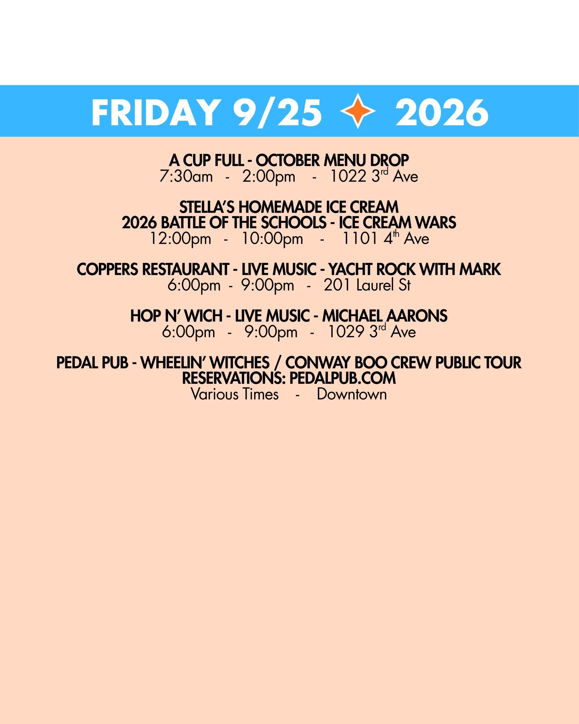 weekend rundown 9-25