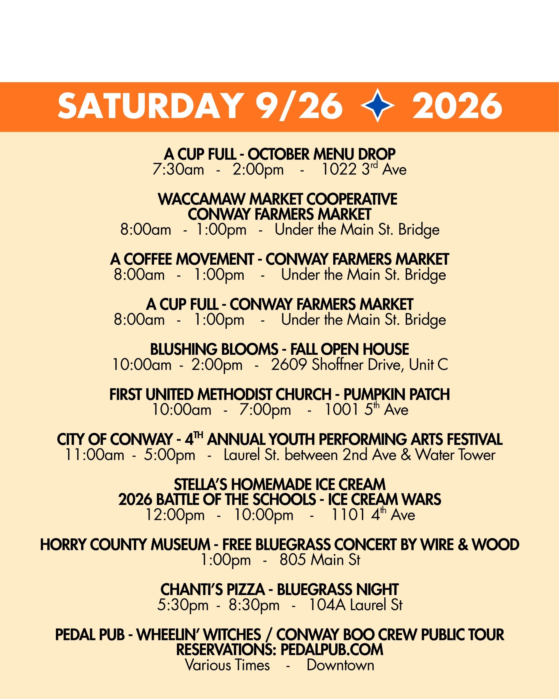 weekend rundown 9-26