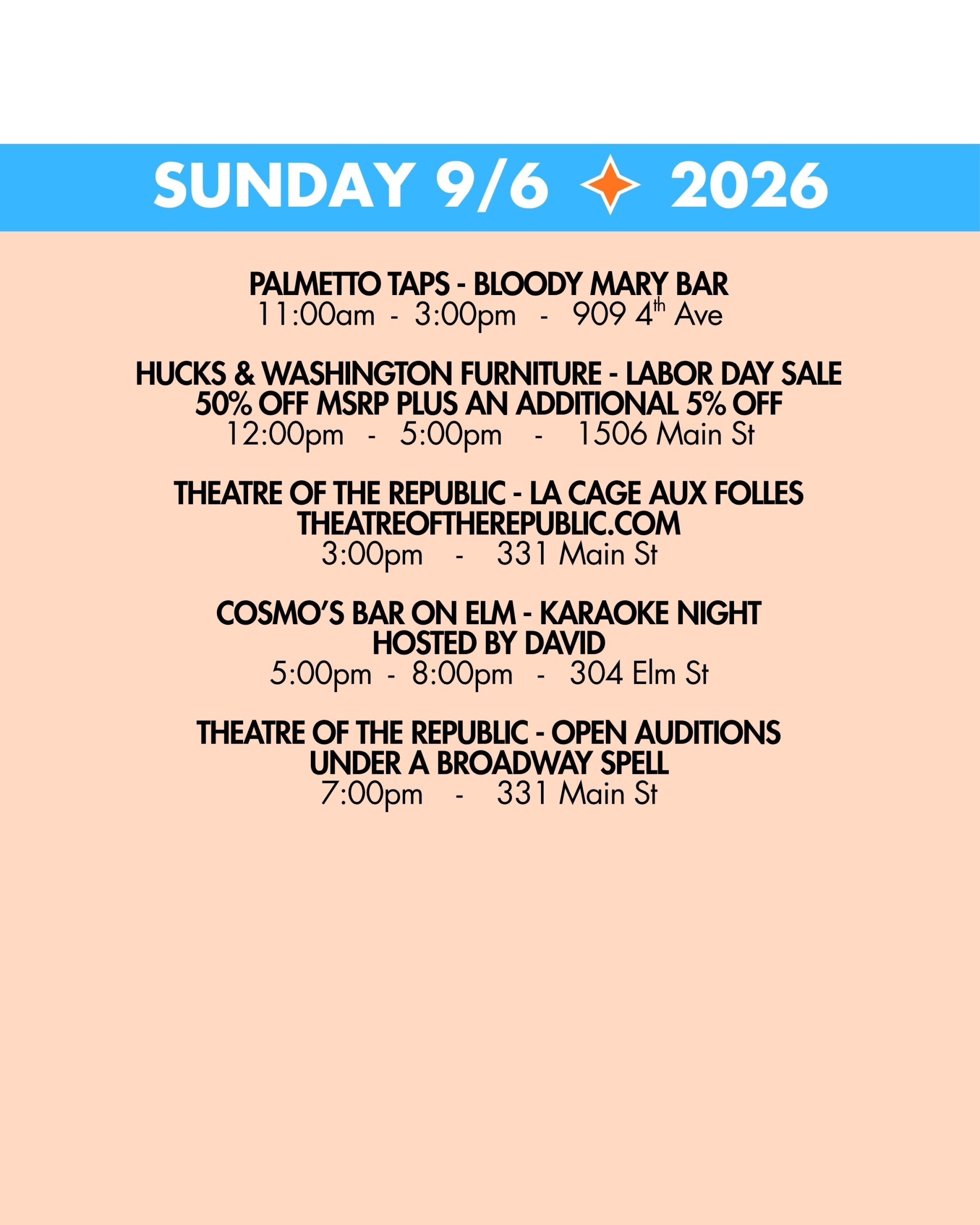 WEEKEND RUNDOWN 9-6